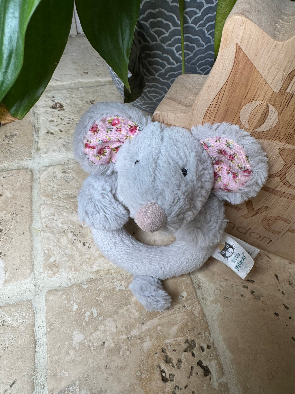 Little Jellycat Blossom mouse rattle