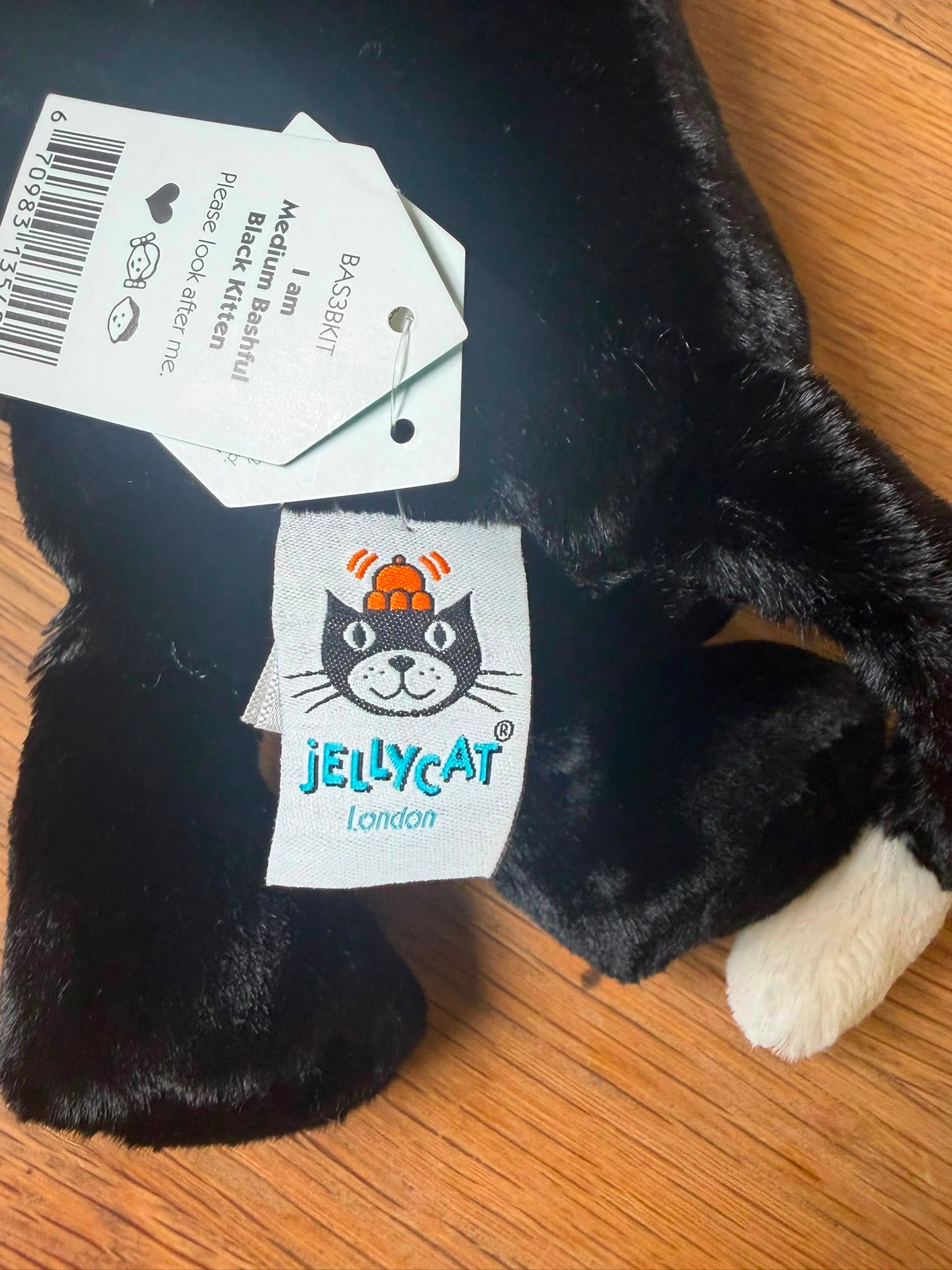 Jellycat Bashful Black Kitten- Medium
