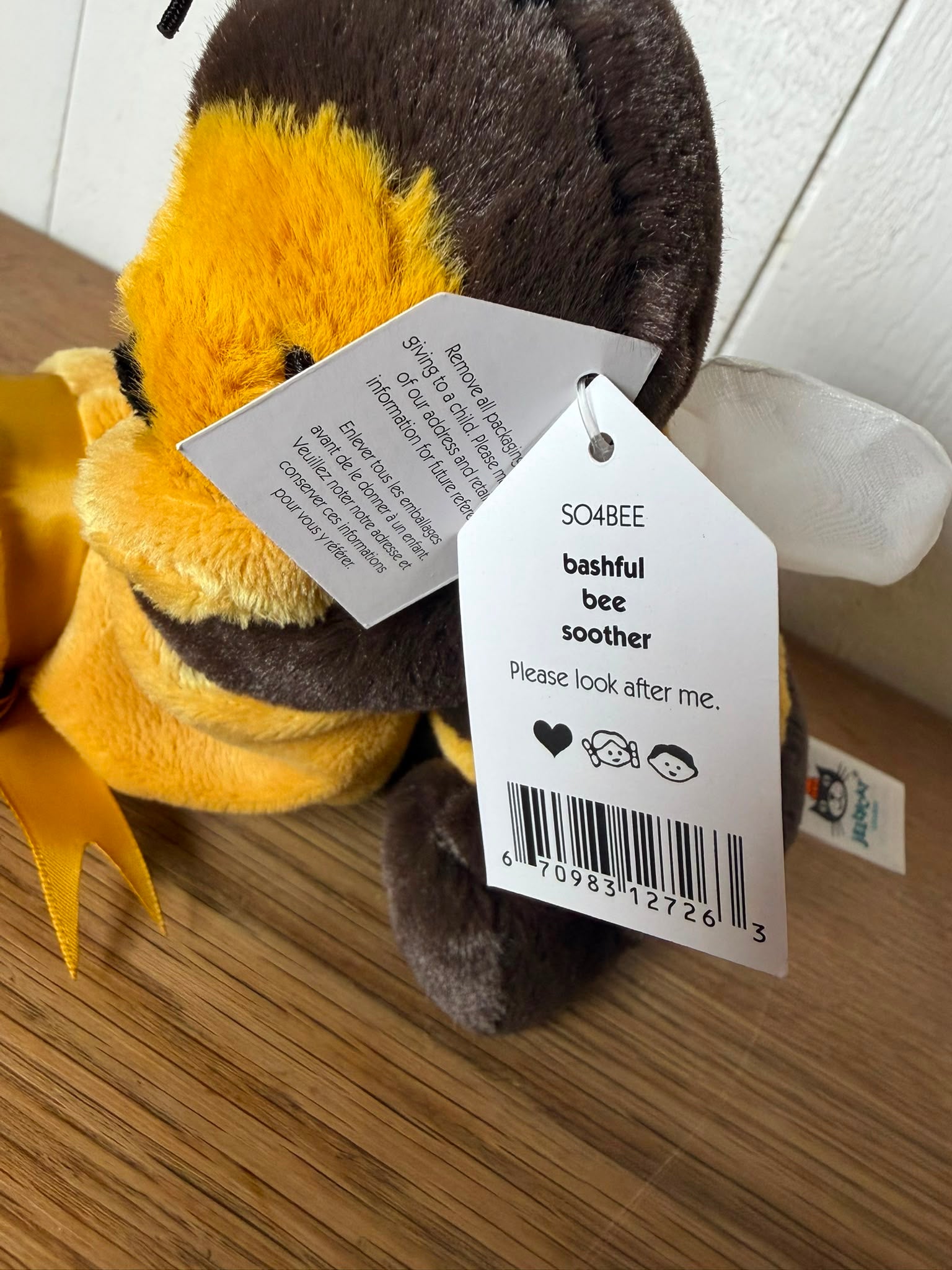 Jellycat Bashful Bee Soother
