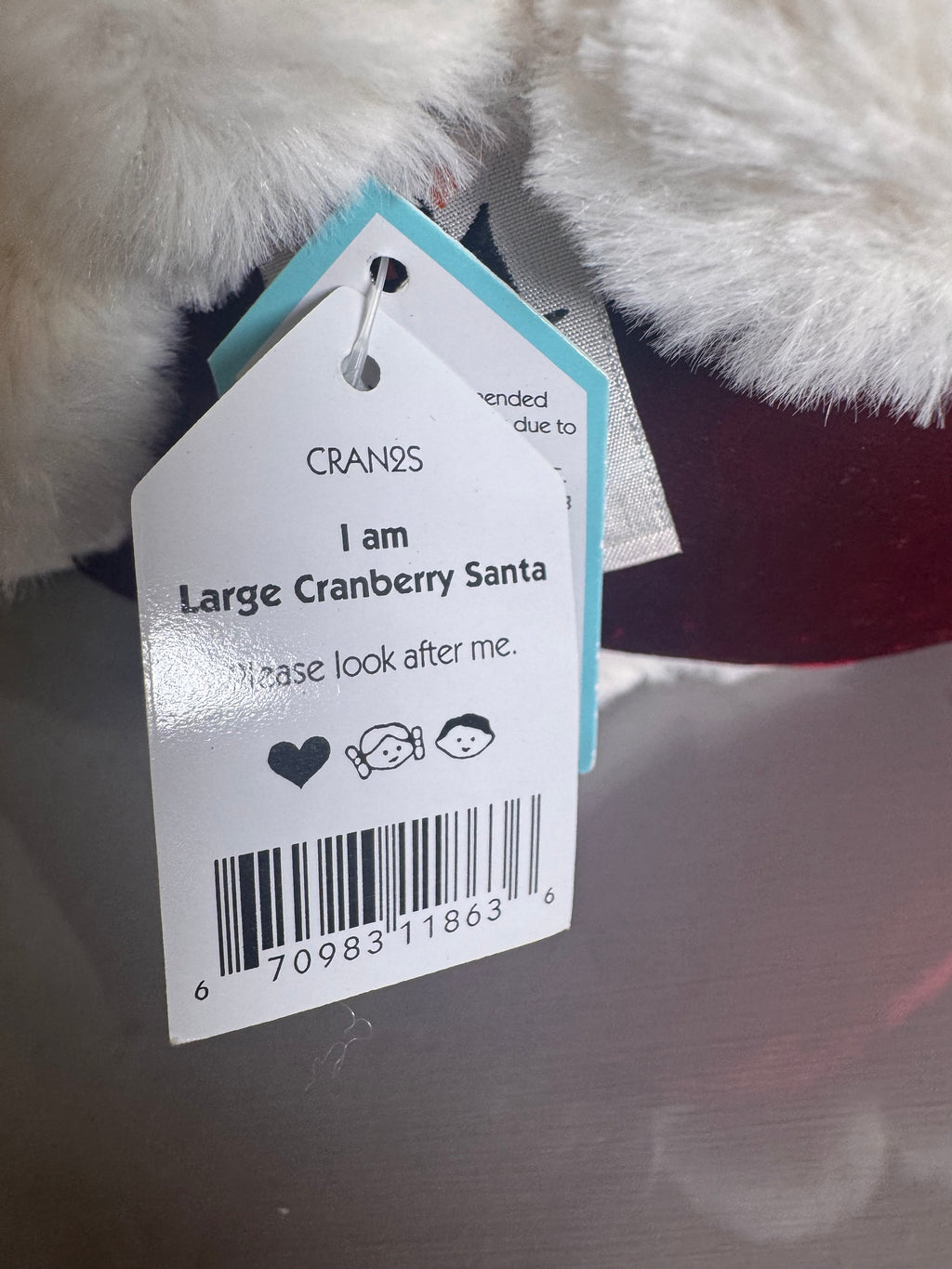 Large Cranberry Santa