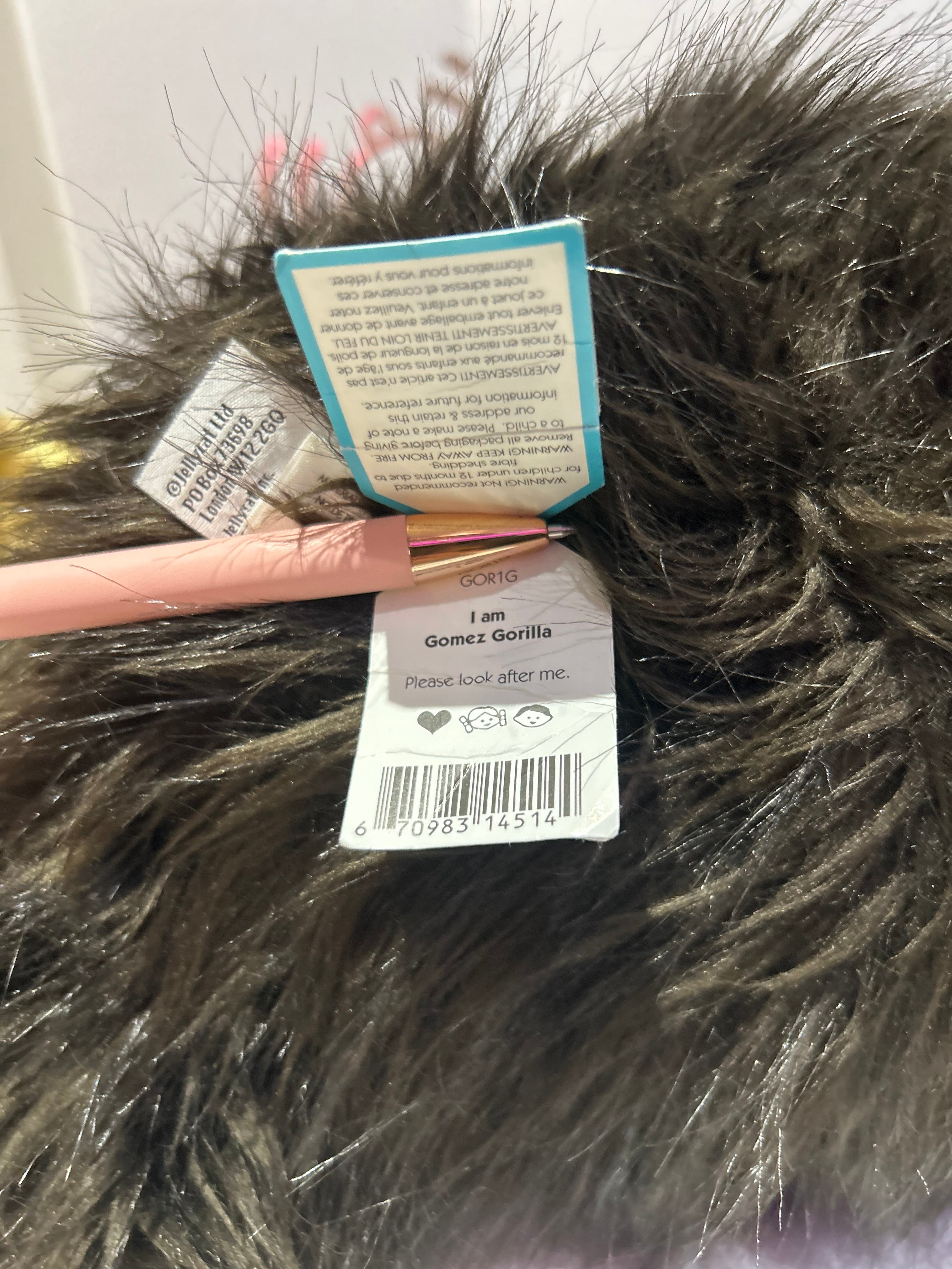 Jellycat Gomez Gorilla | Hang Tag Damaged
