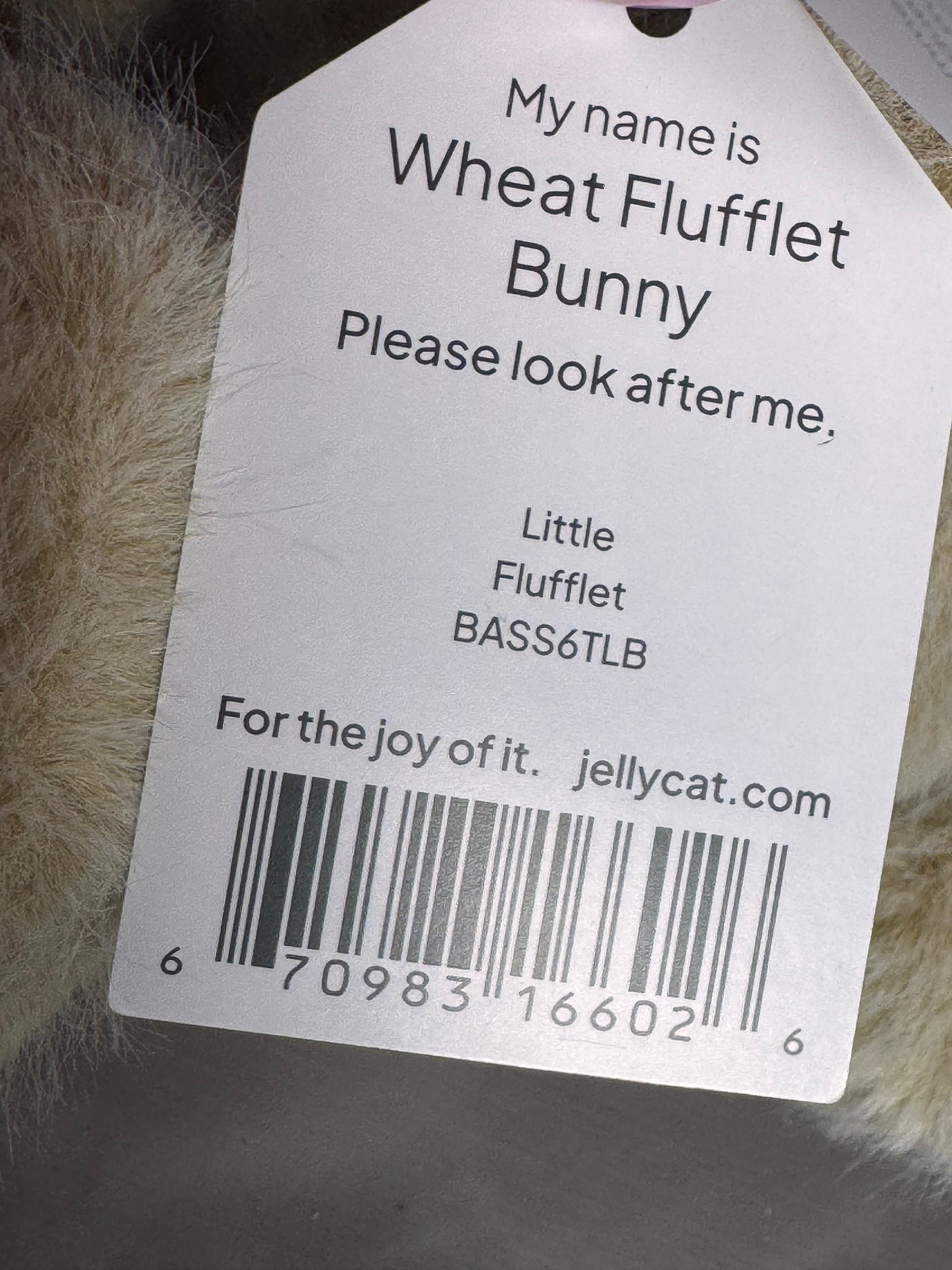 Small Wheat Flufflet Bunny