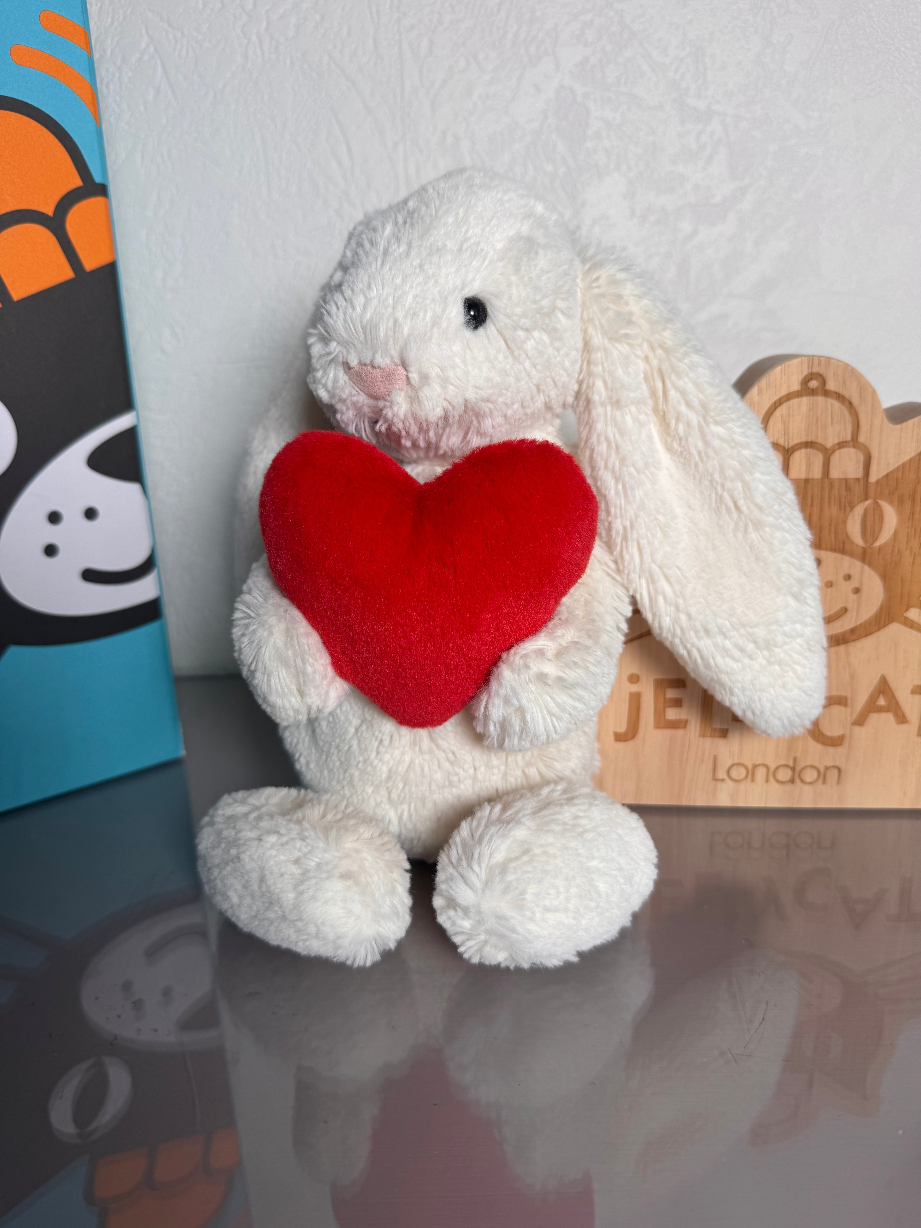 Bashful Red Love Heart Bunny