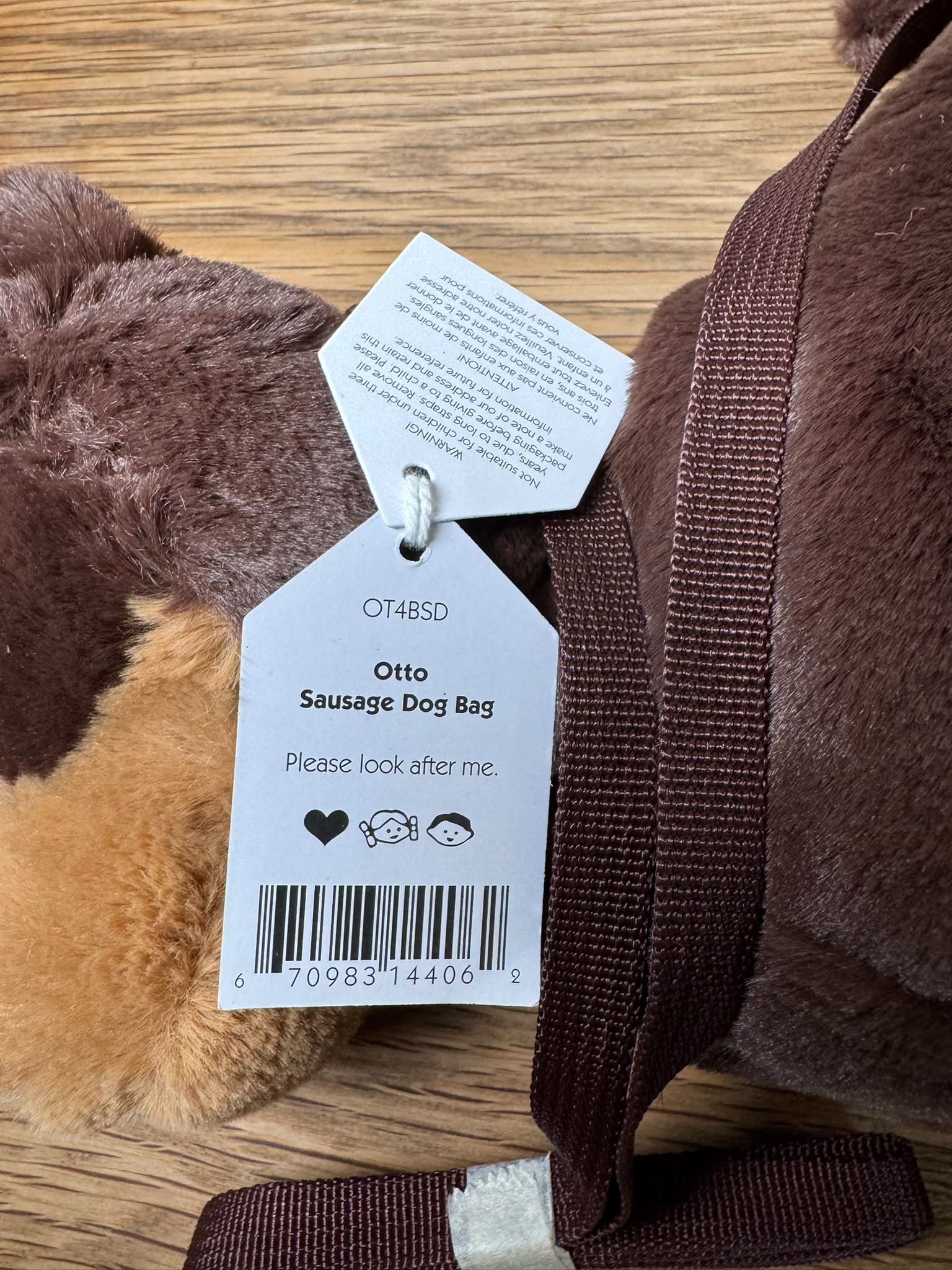 Jellycat Otto Sausage Dog Bag