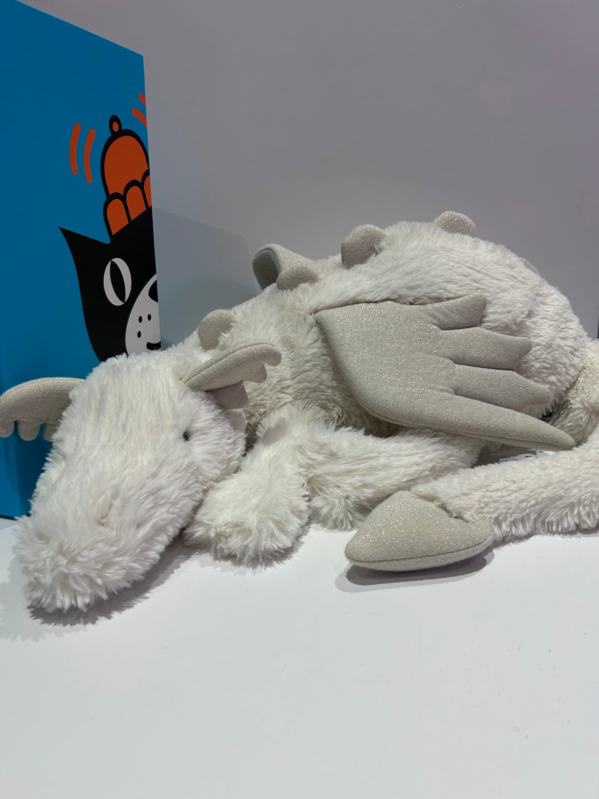 Jellycat Huge Snow Dragon - Tagged