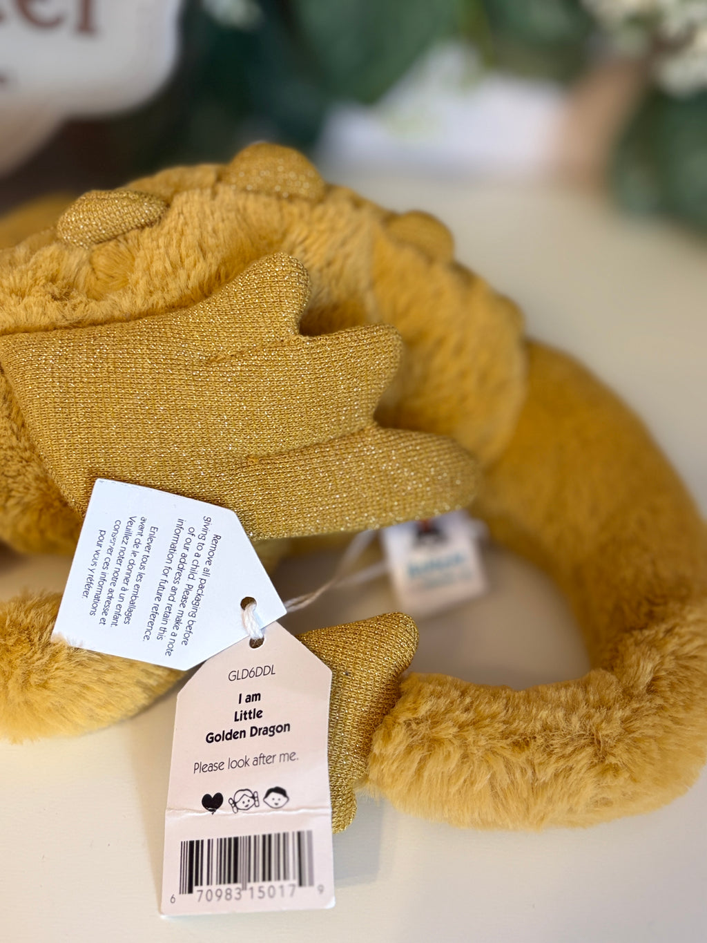 Jellycat Little Golden Dragon | NWT