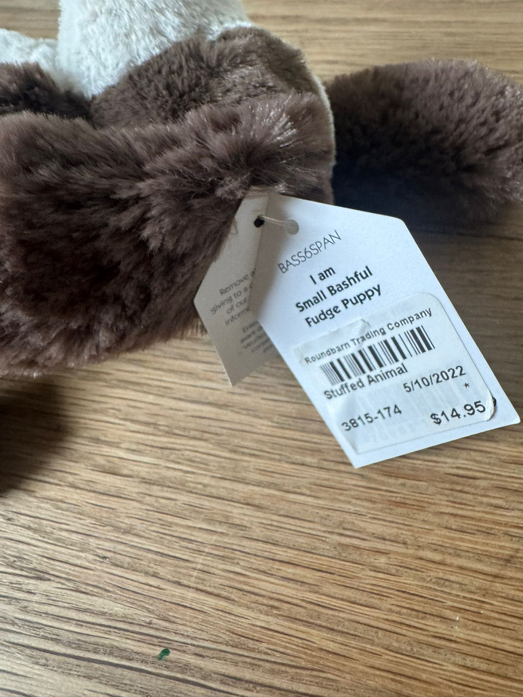 Jellycat Small Bashful Fudge Puppy & Book