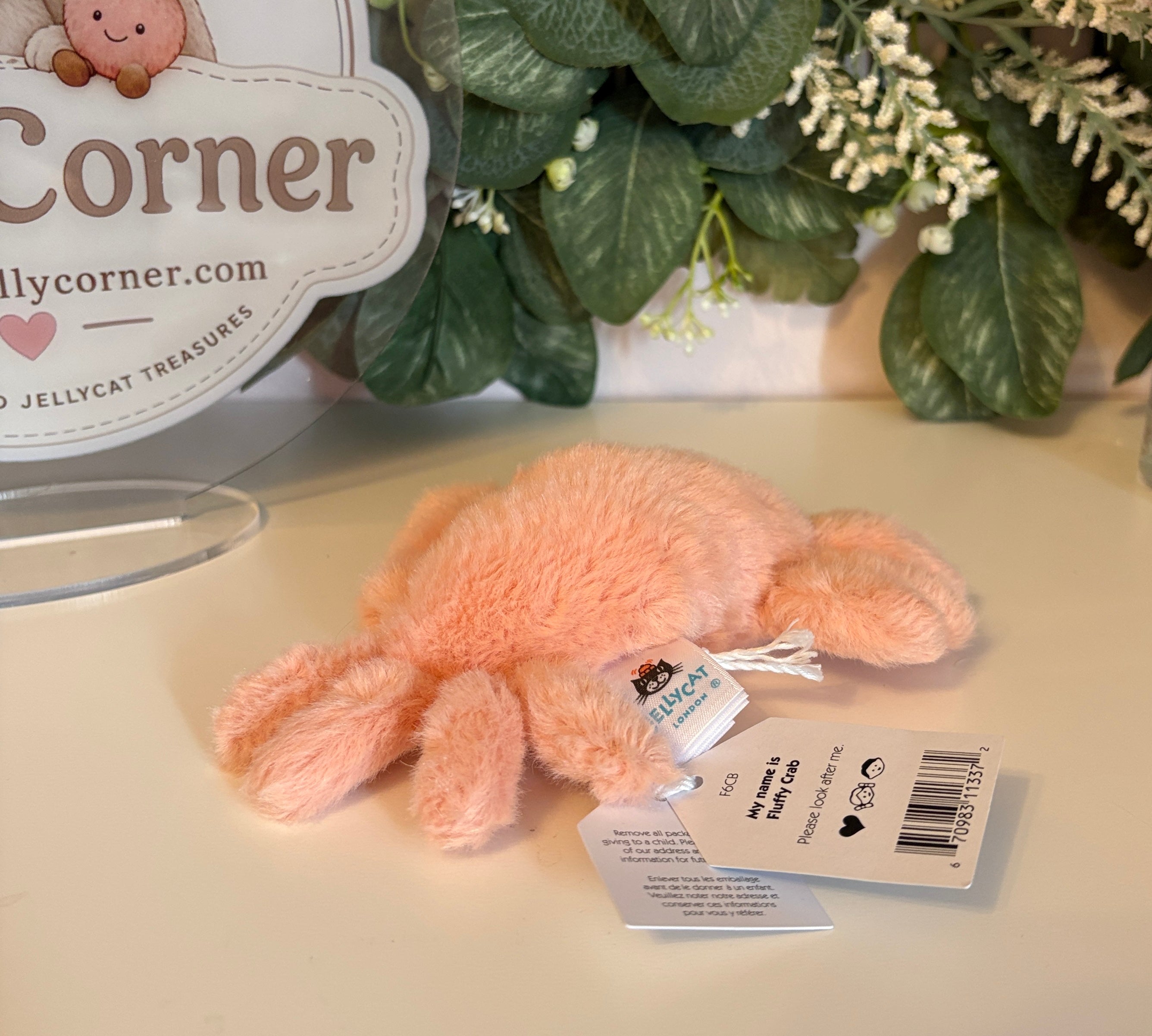 Jellycat Fluffy Crab
