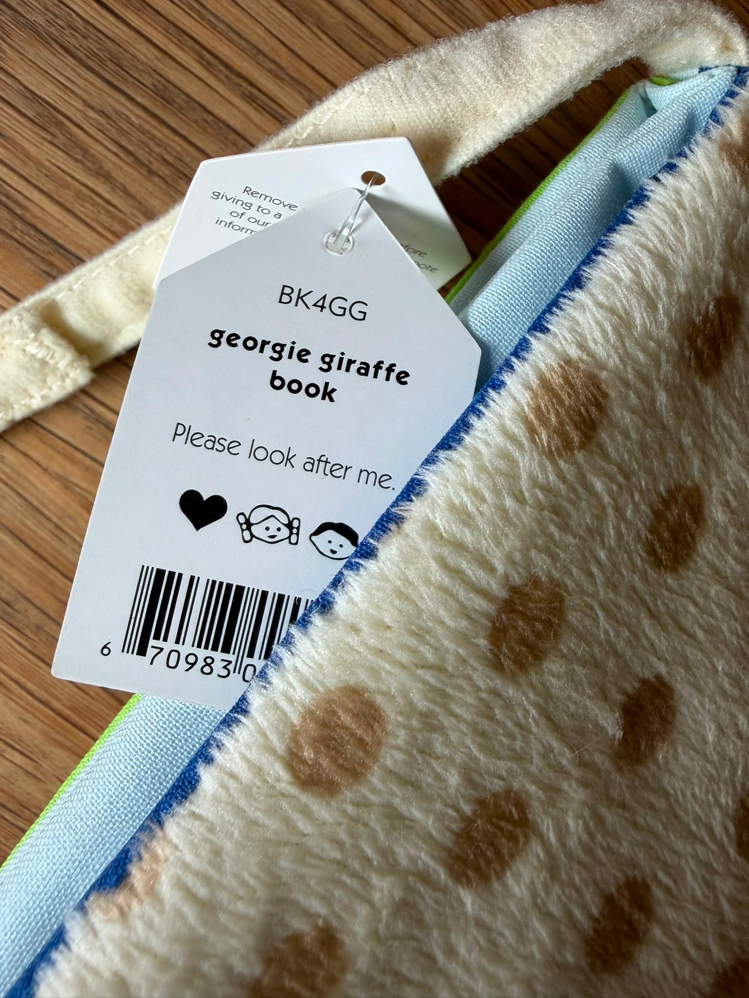 Jellycat Georgie Giraffe Book