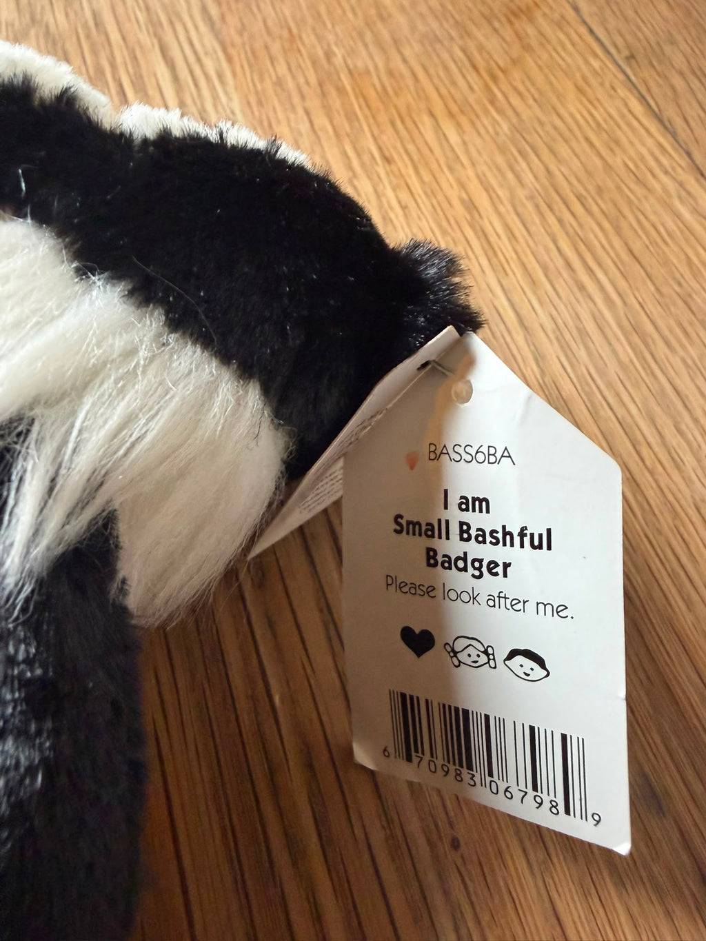 Jellycat Bashful Badger - Small