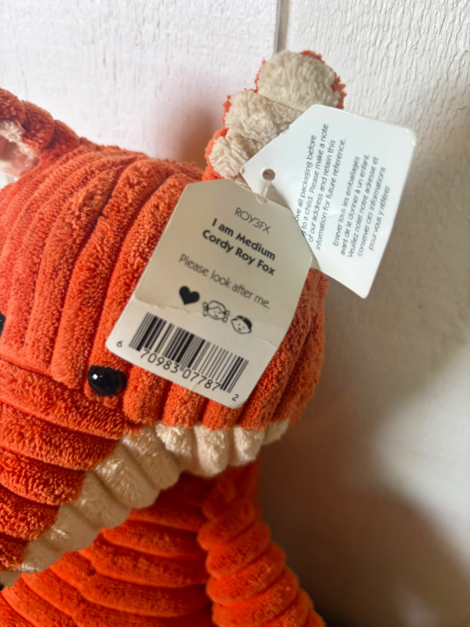 Jellycat Cordy Roy Fox- Medium