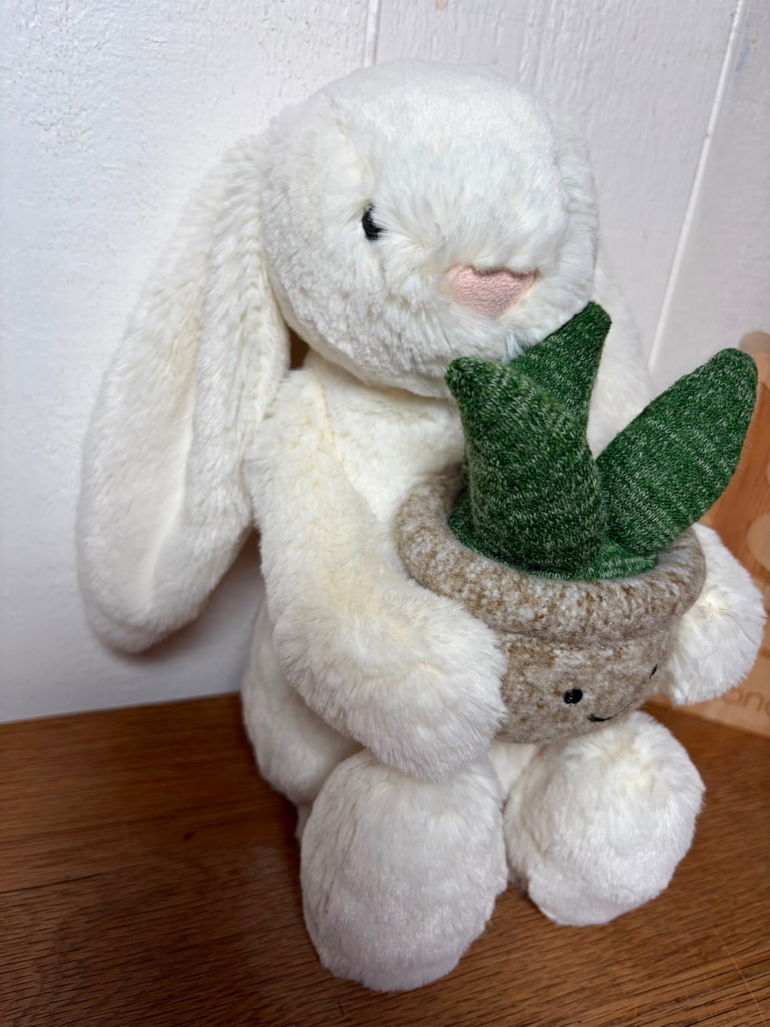 Jellycat Cream Bunny With Plant