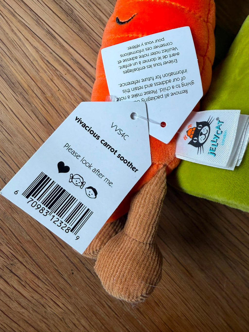 Jellycat Vivacious Carrot Soother