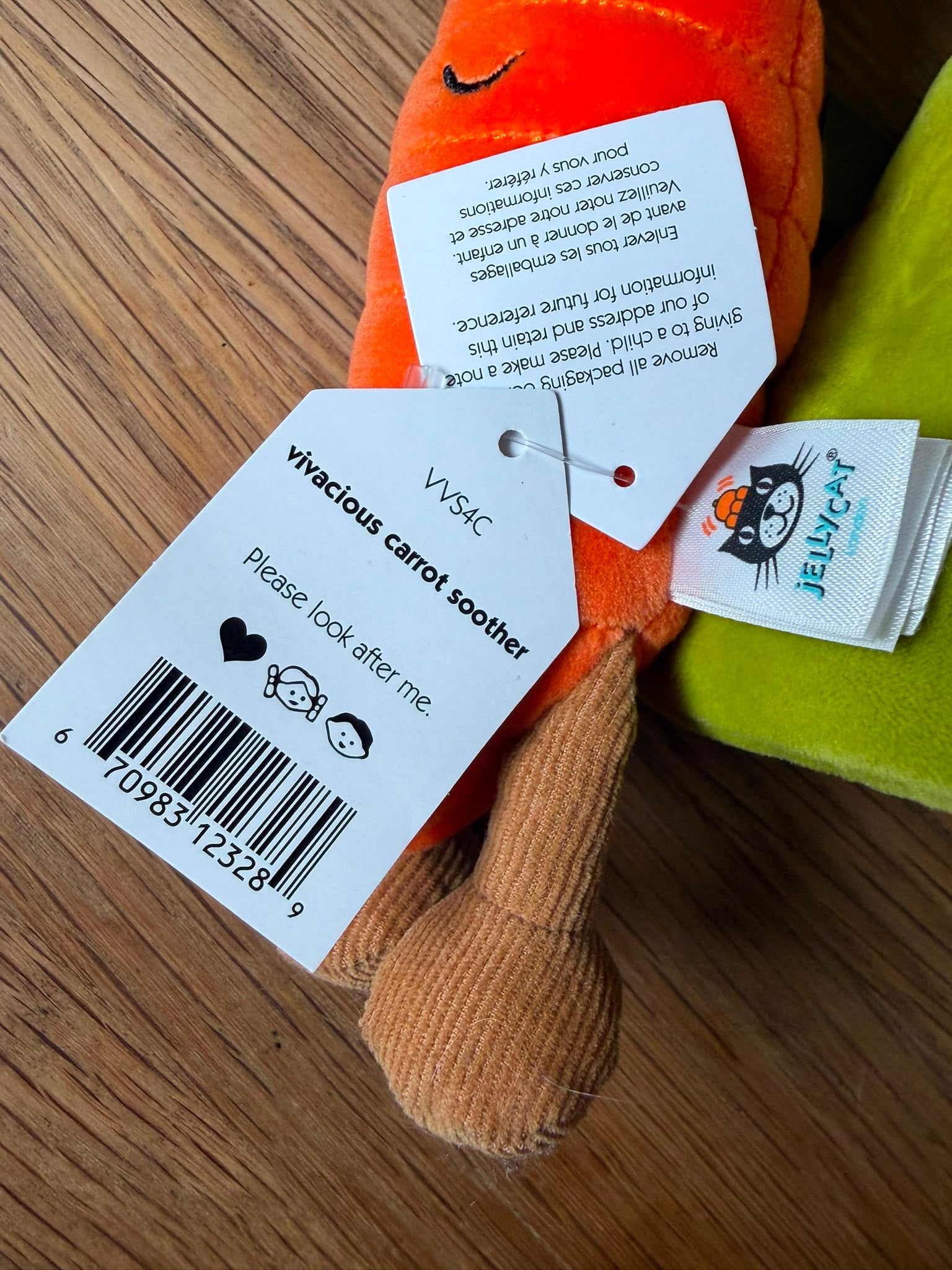 Jellycat Vivacious Carrot Soother