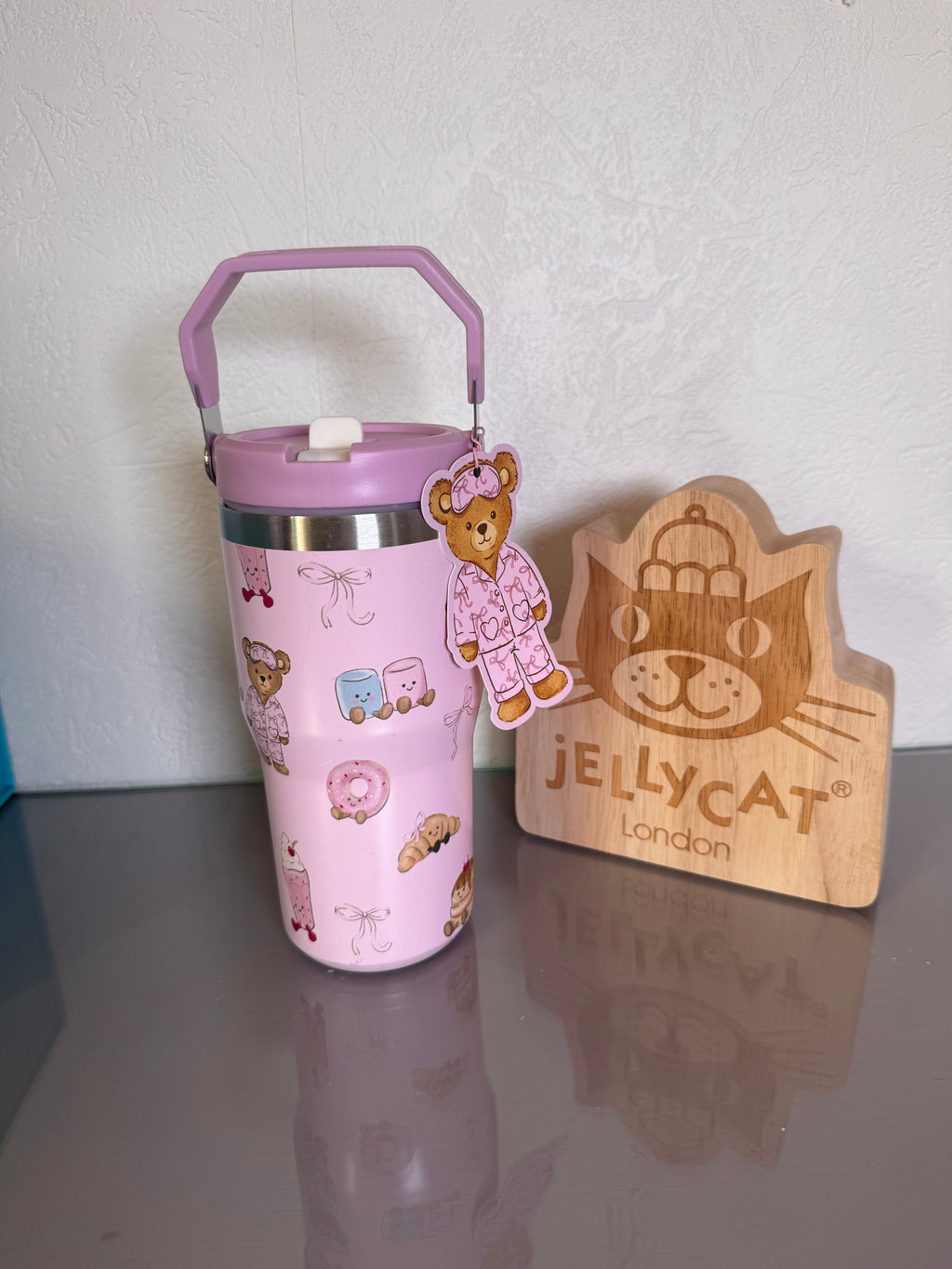 Home Bargains Jelly Inspired Travel Cup- Pink