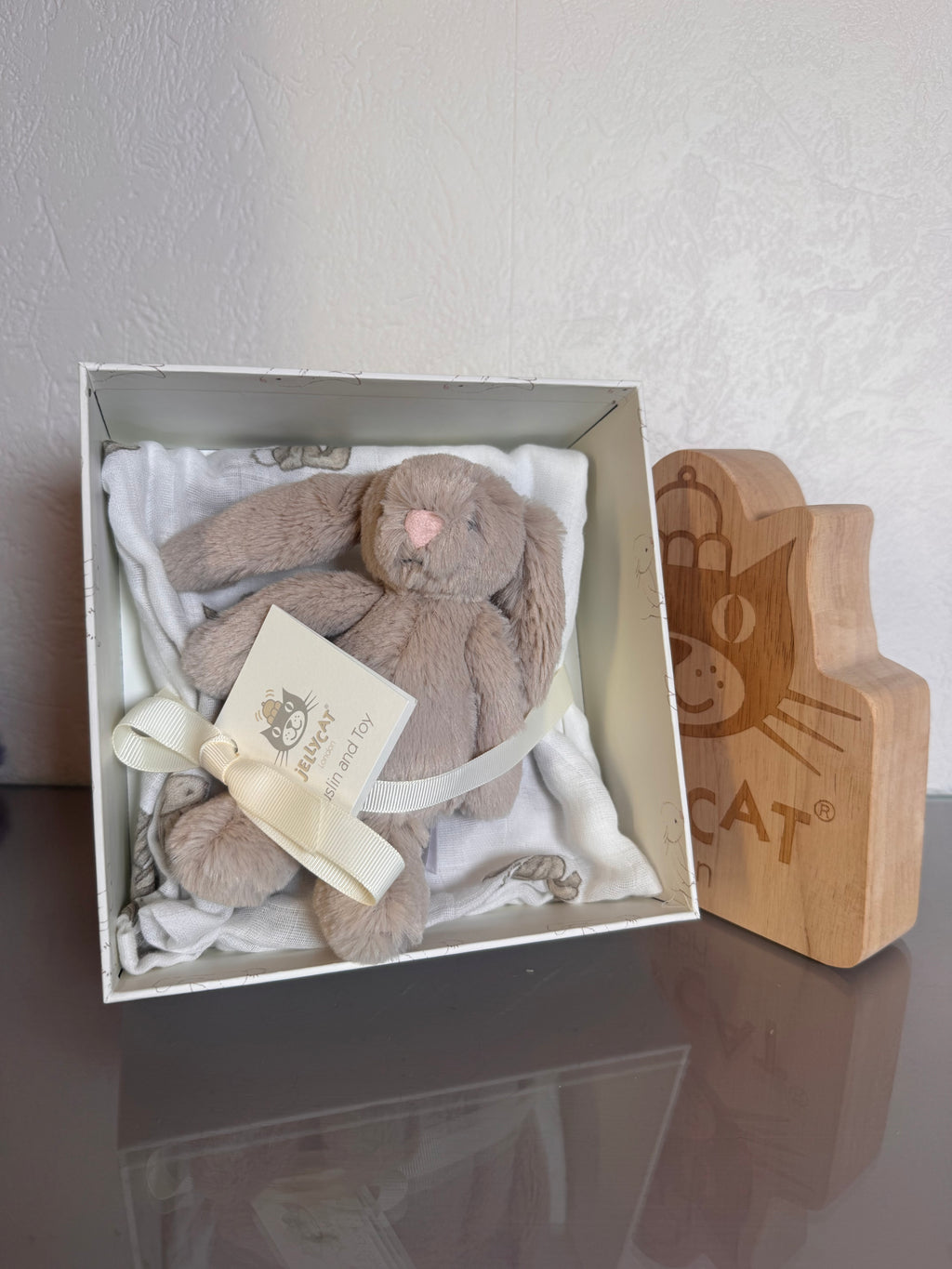 Bashful Beige Bunny Muslin and Toy