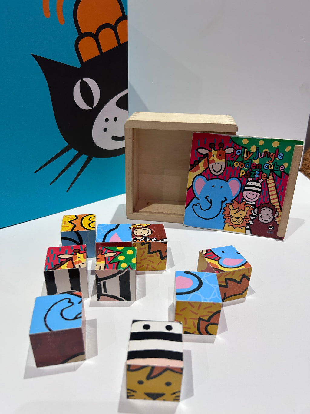 Jellycat Jolly Jungle Wooden Cube Puzzle