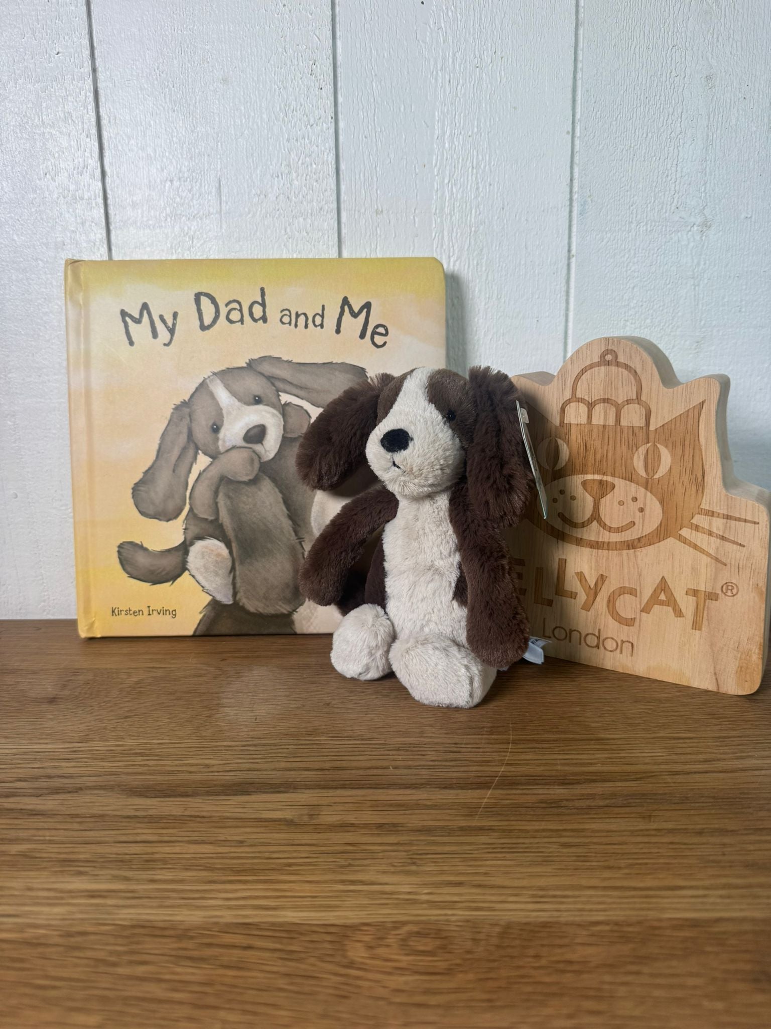 Jellycat Small Bashful Fudge Puppy & Book