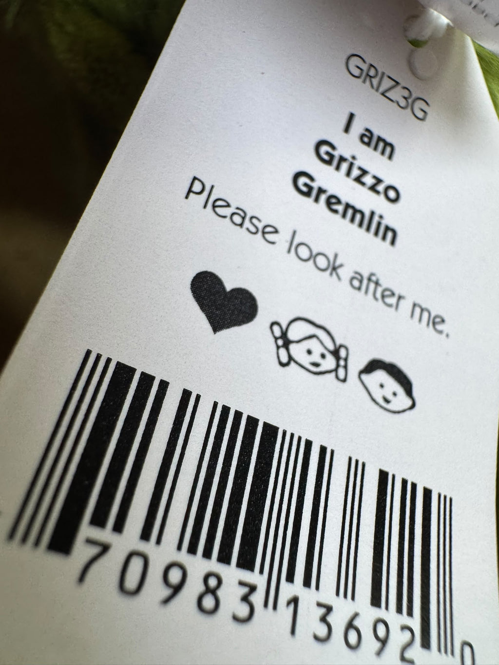 Jellycat Grizzo Gremlin