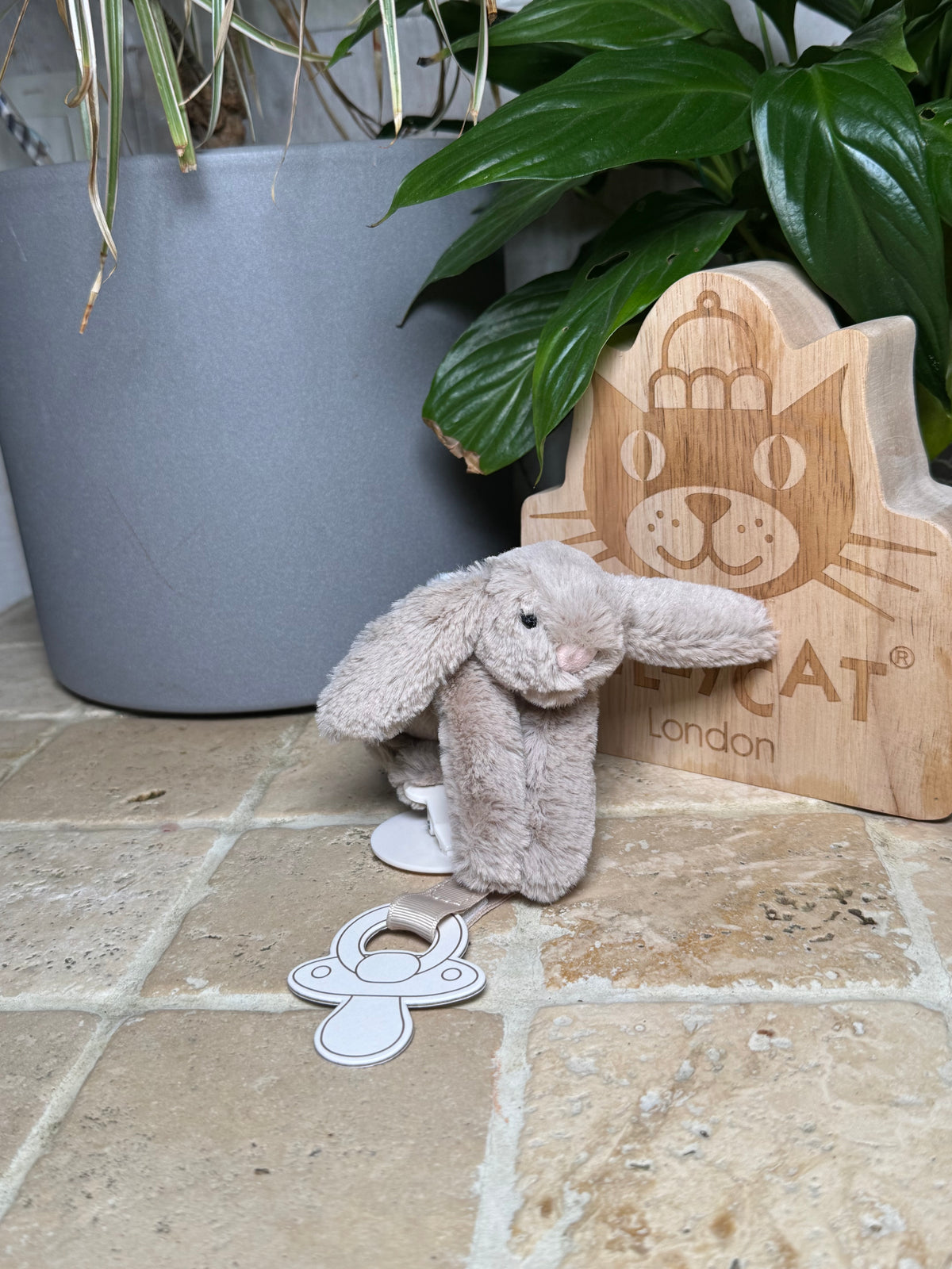 Jellycat Bashful Beige Bunny Dummy Clip