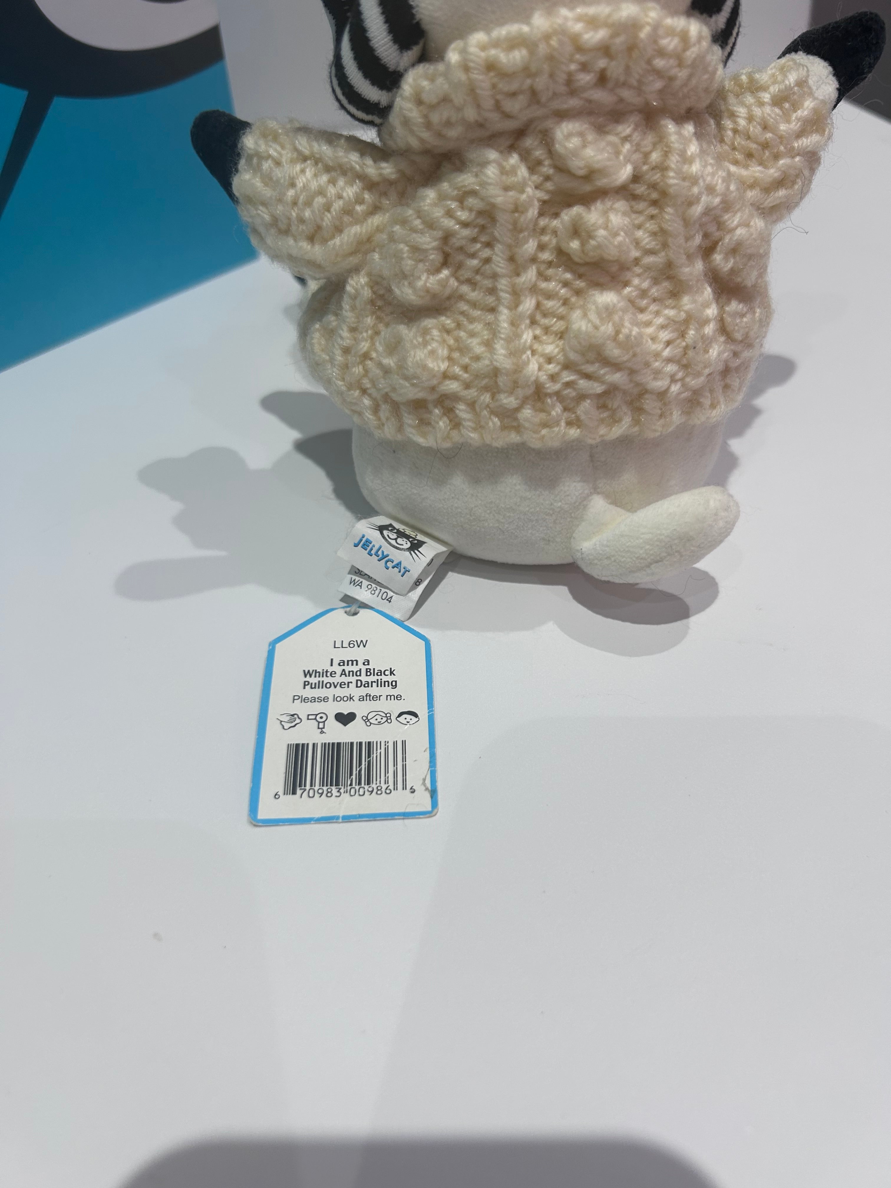 Jellycat White & Black Pullover Darling
