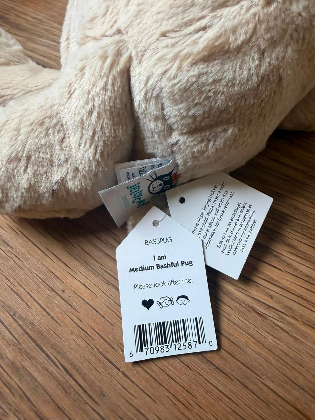 Jellycat Bashful Pug - Older