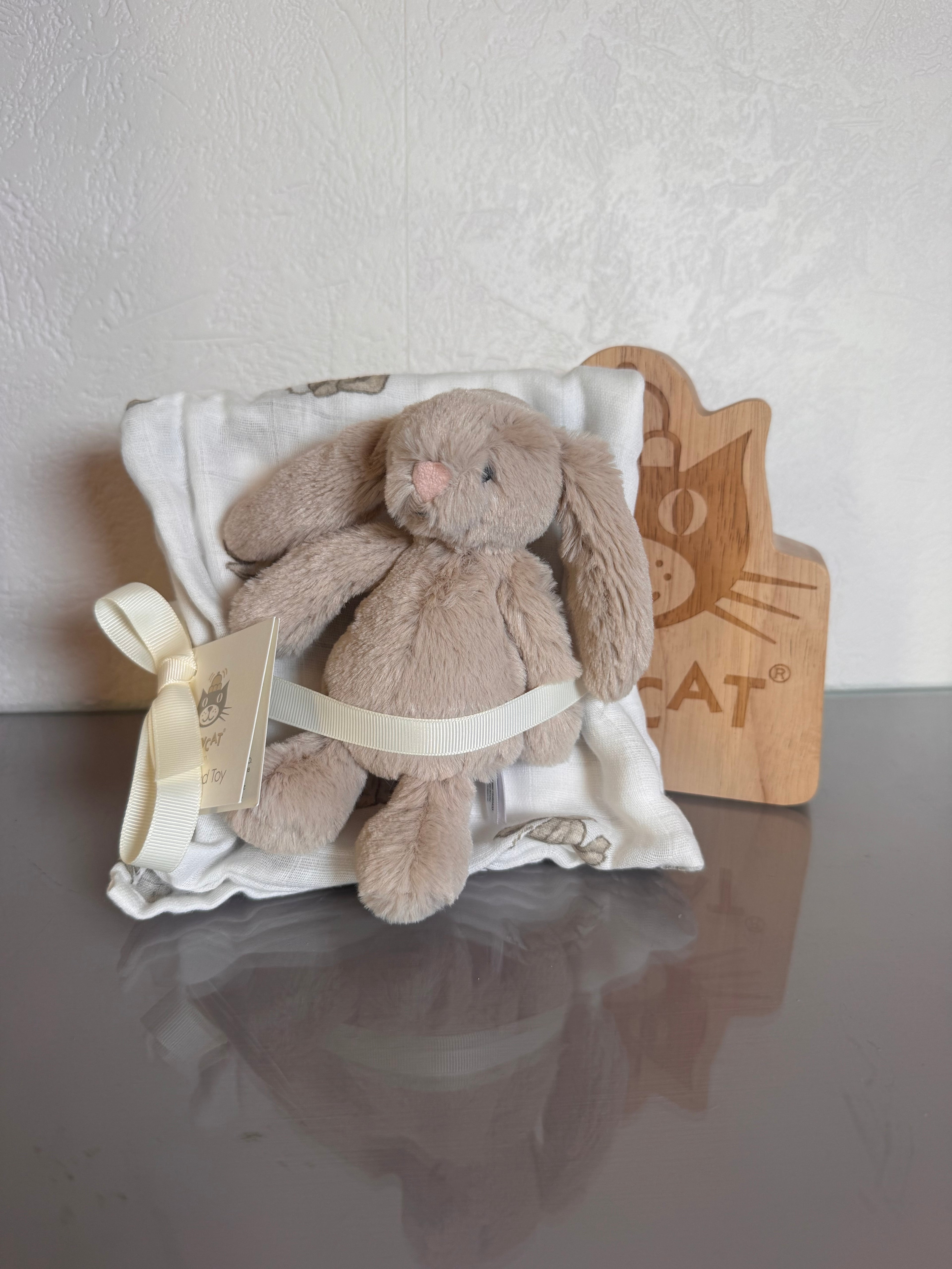 Bashful Beige Bunny Muslin and Toy