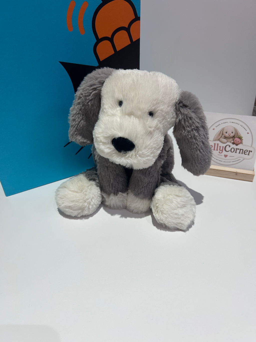 Jellycat Smudge Puppy - Writing on tag