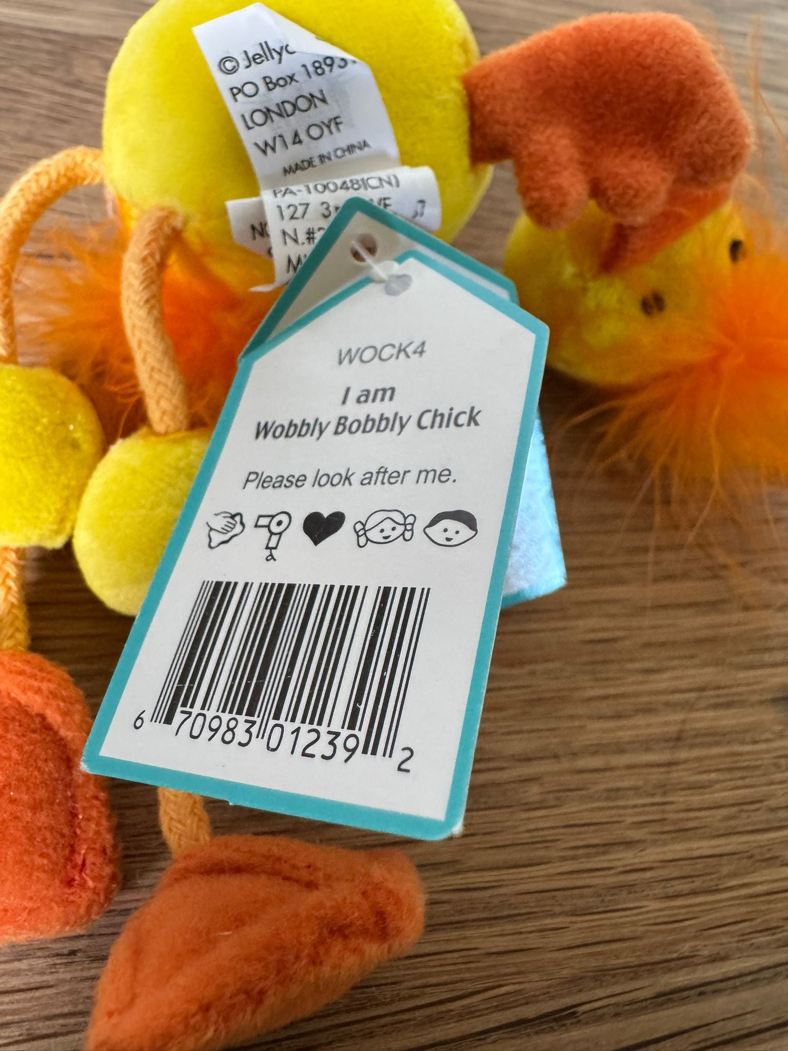Jellycat Wobbly Bobbly Chick HTF