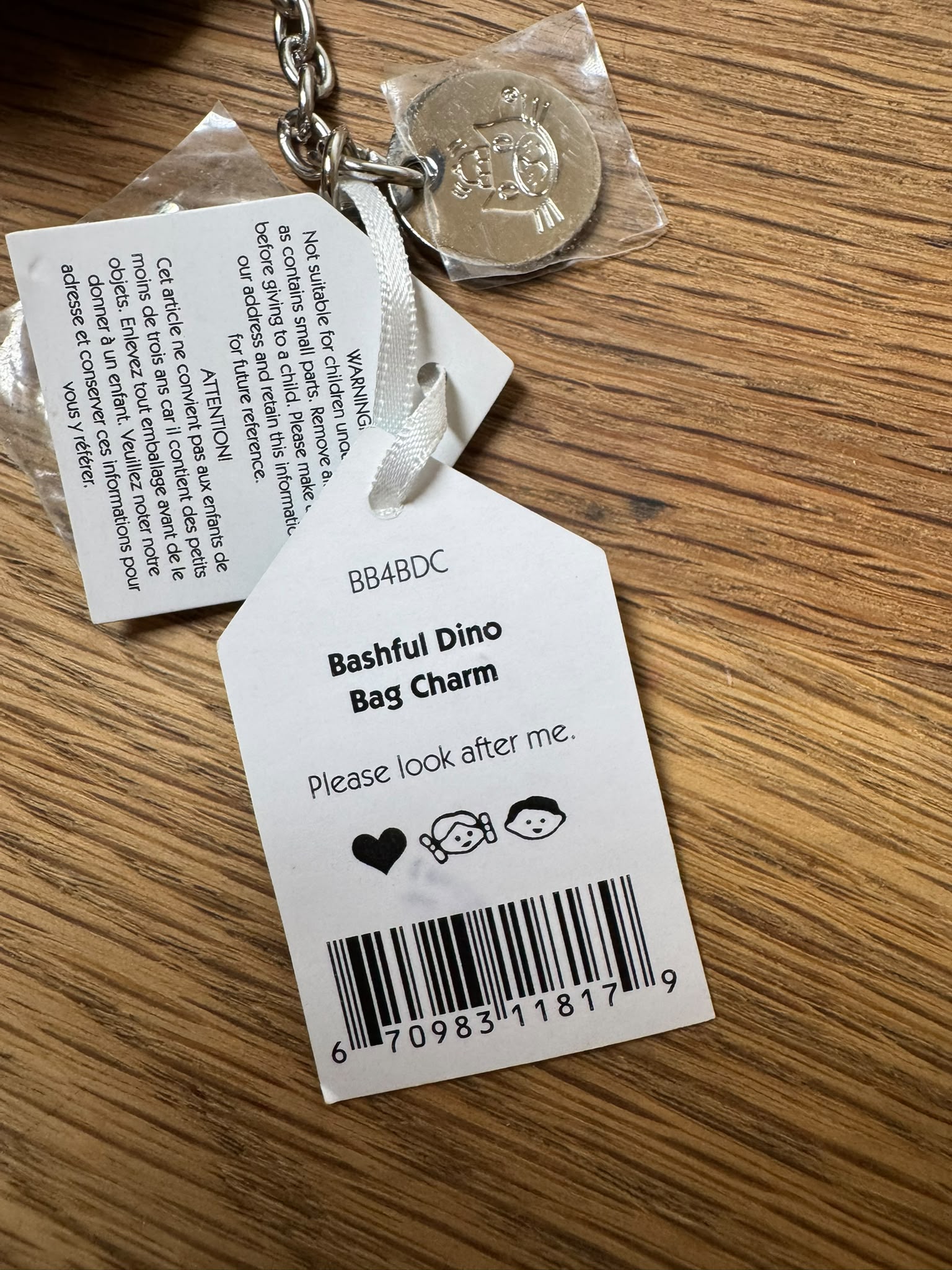 Jellycat Bashful Dino Bag Charm