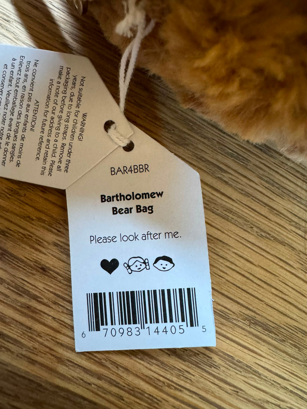 Jellycat Bartholomew Bag￼