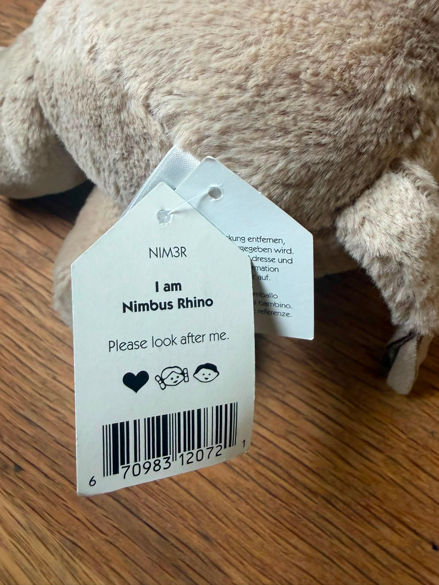 Jellycat Nimbus Rhino