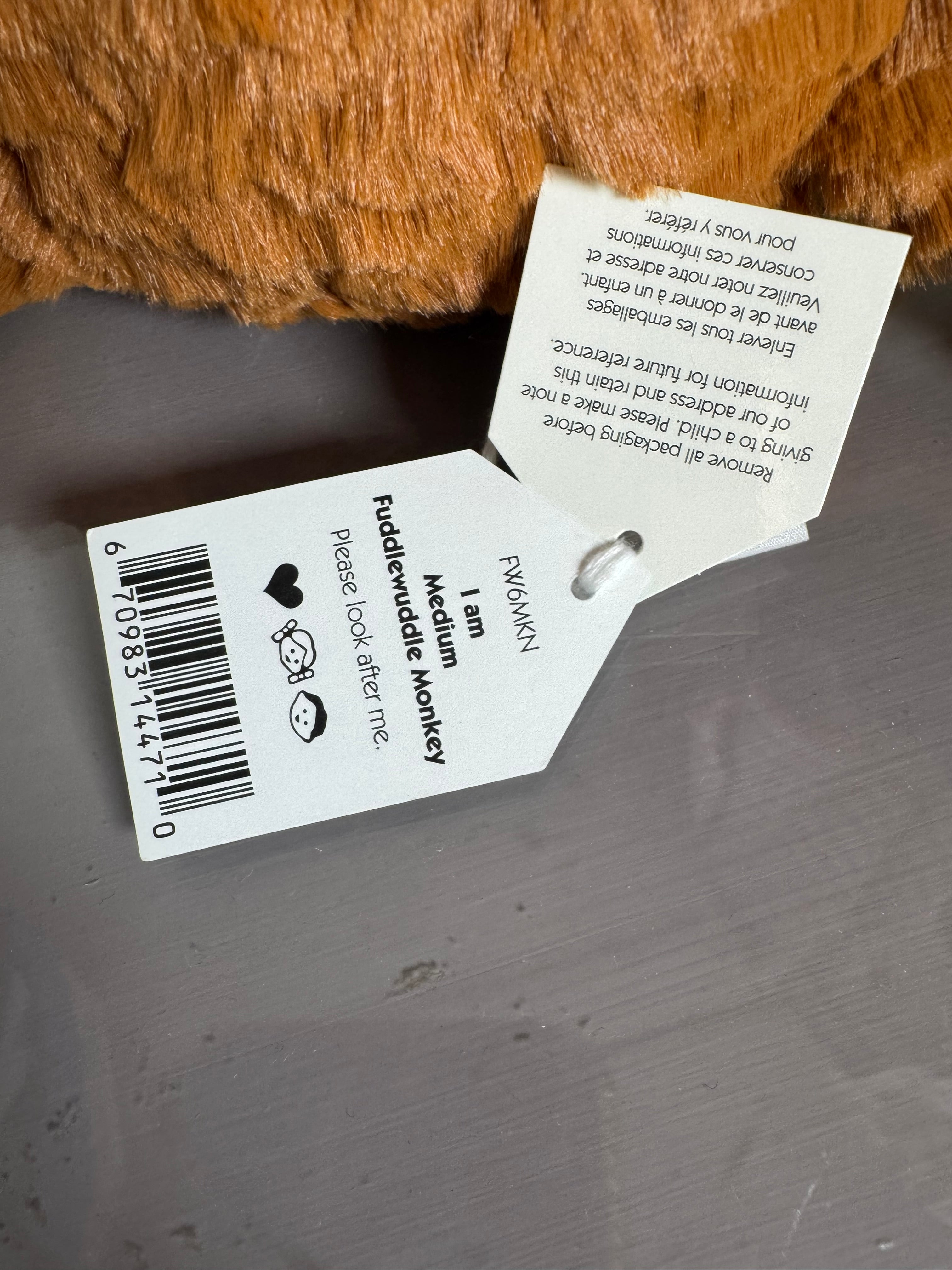 Jellycat Médium Fuddlewuddle Monkey