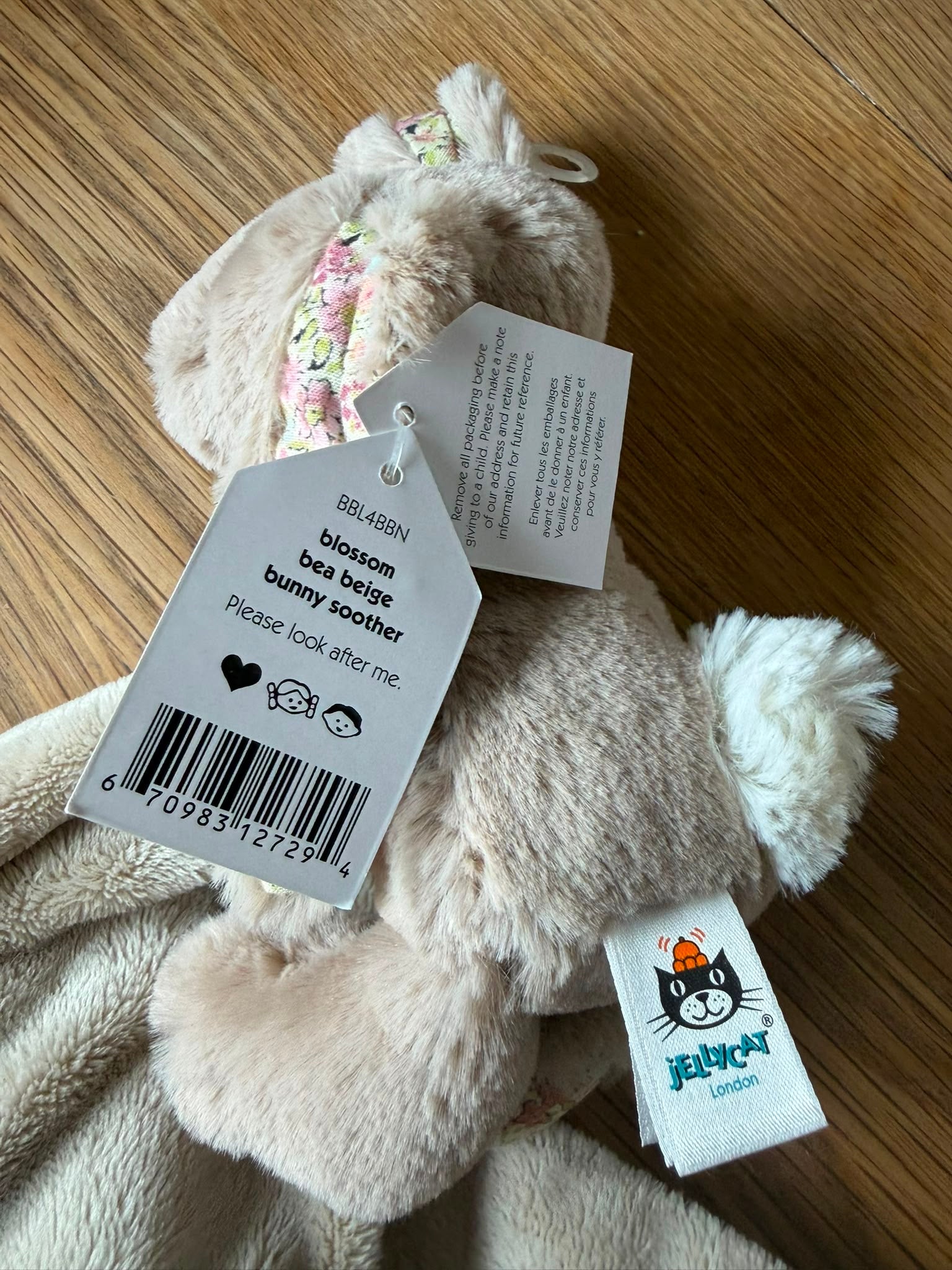 Jellycat Bea Beige Blossom Baby Soother