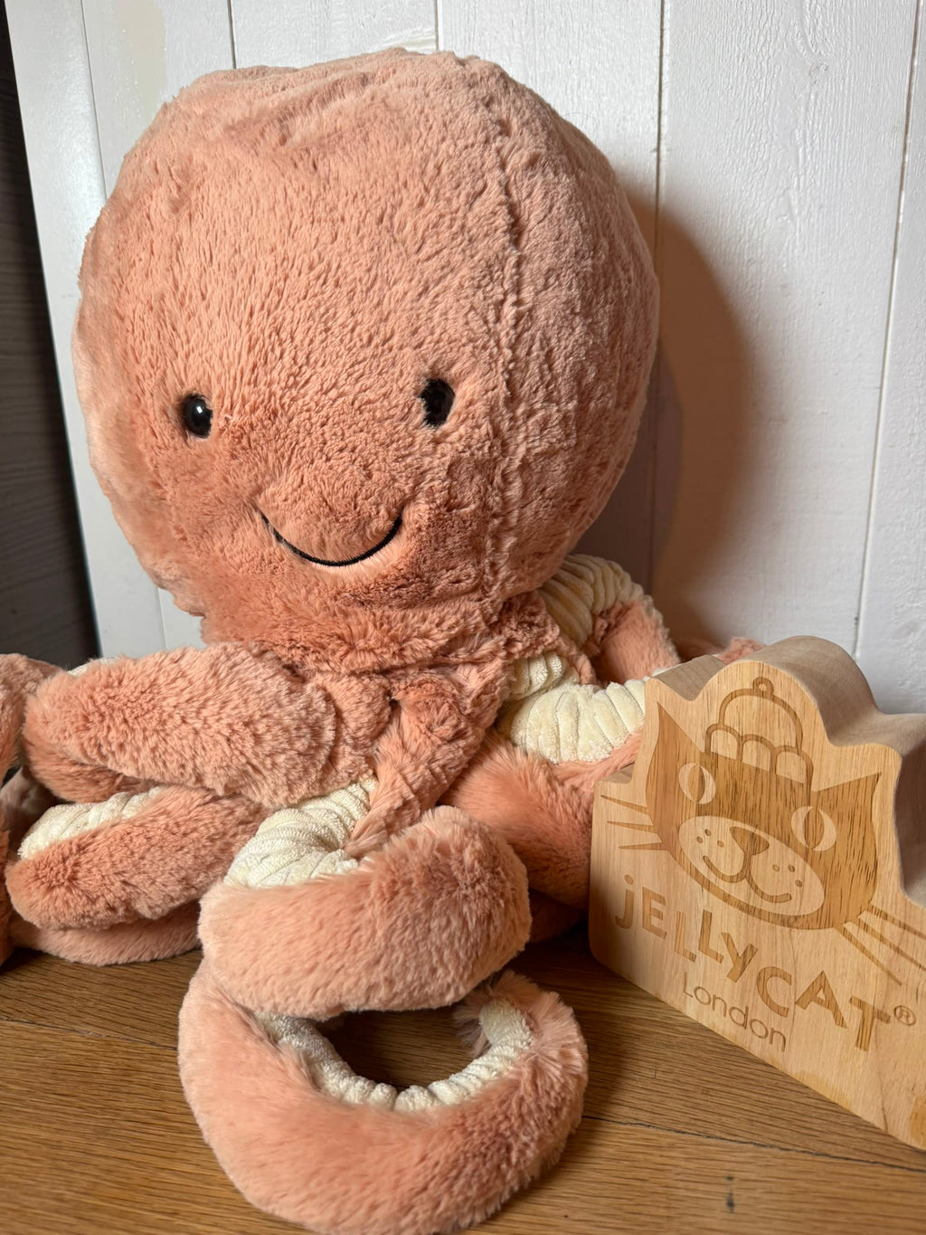 Jellycat Really Big Odell Octopus - Big Tags - Cut Paper Tag