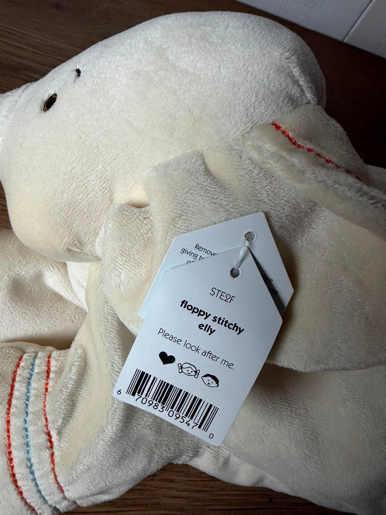 Jellycat Floppy Stitchy Elly Elephant
