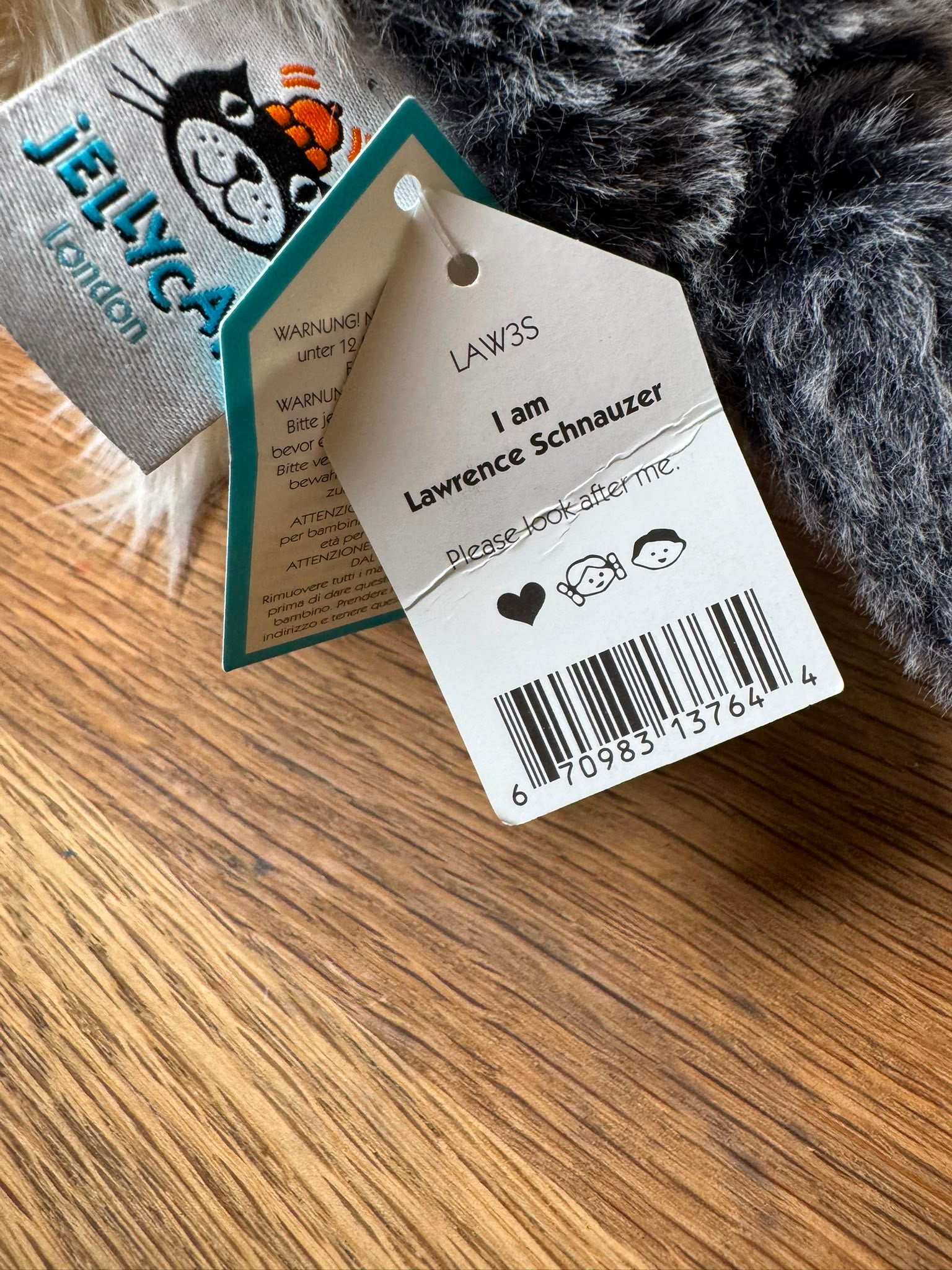 Jellycat Lawrence Schnauzer ￼