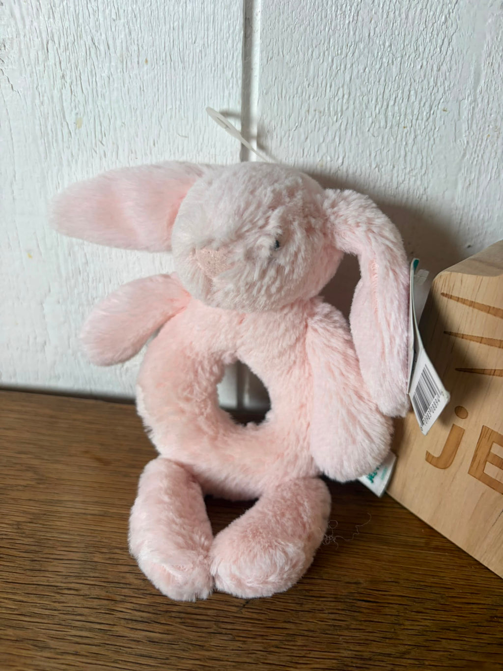Jellycat Bashful Bunny Ring Rattle - Pink