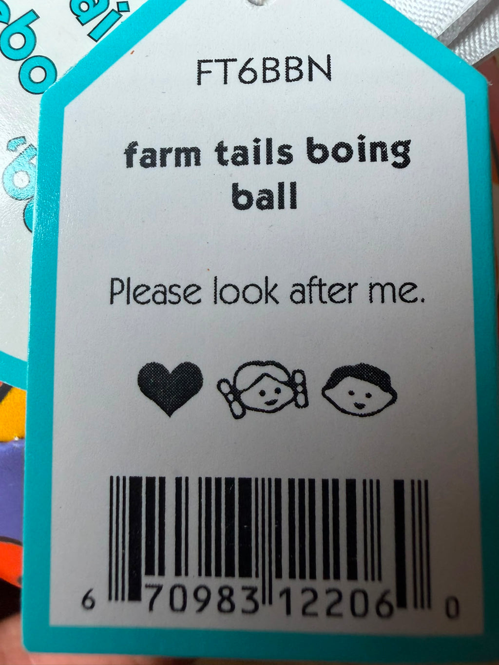 Jellycat Farm Tails Boing Ball