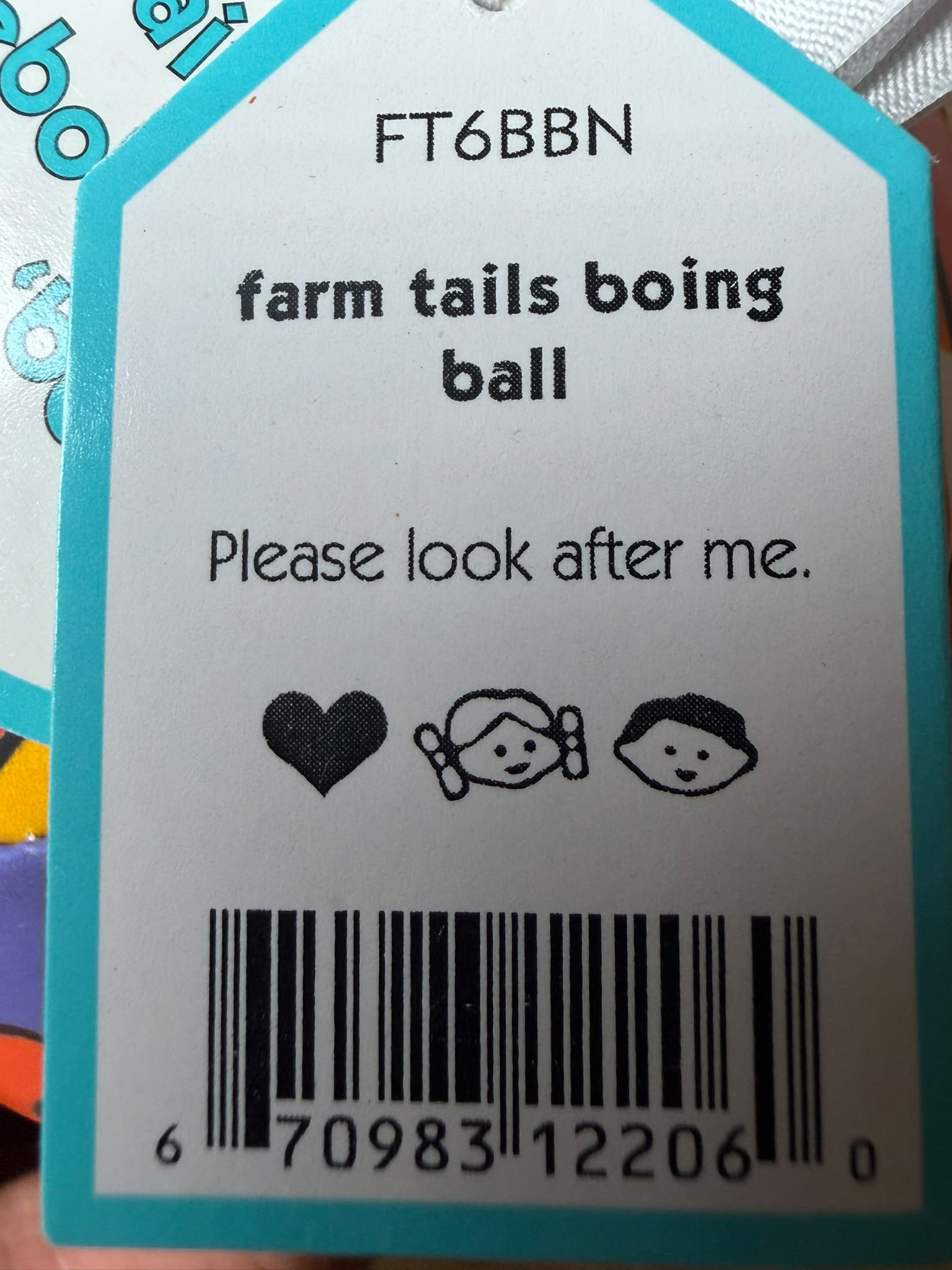 Jellycat Farm Tails Boing Ball
