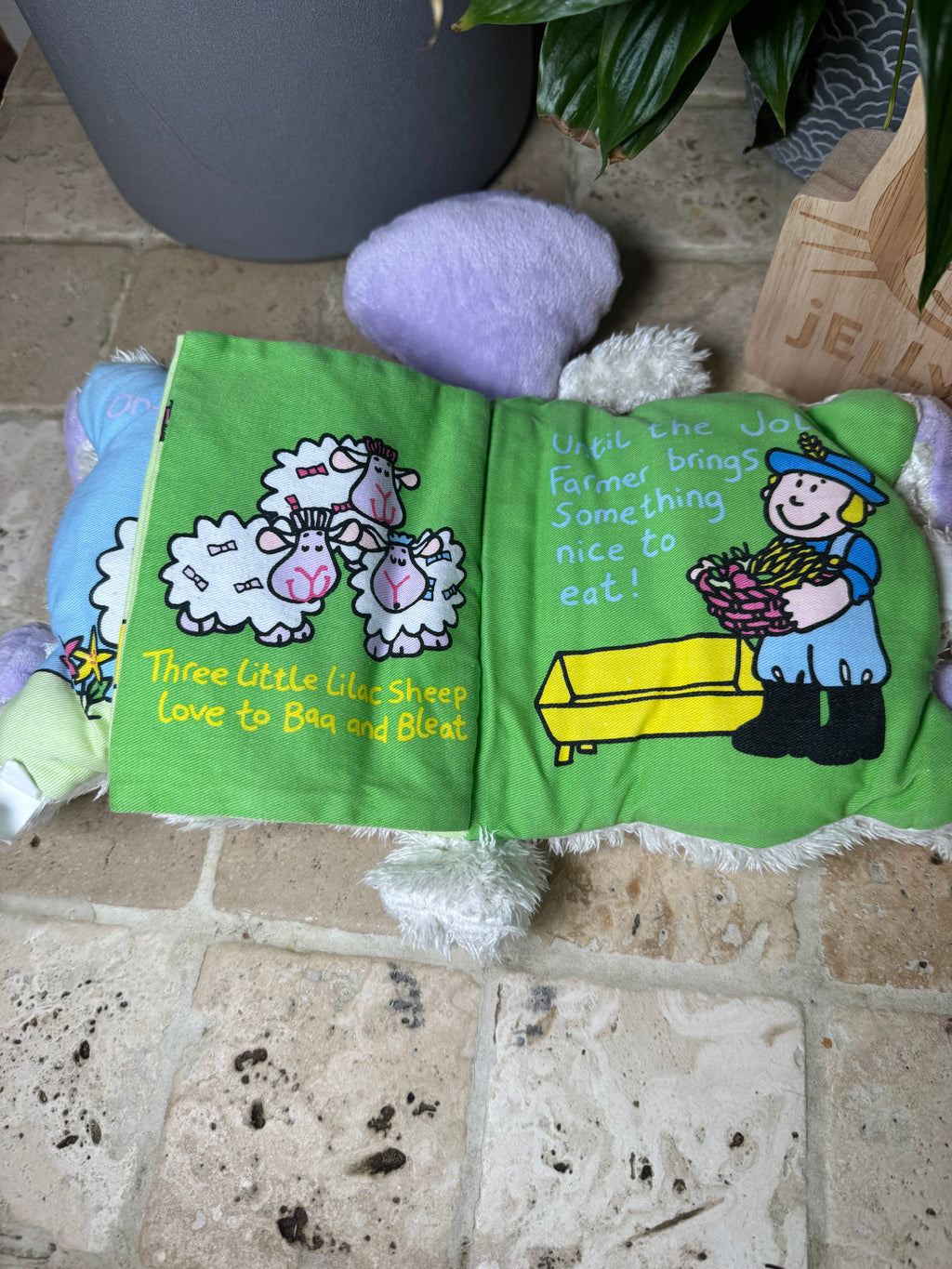 Jellykitten Lilac Lamb Plush Baby Book