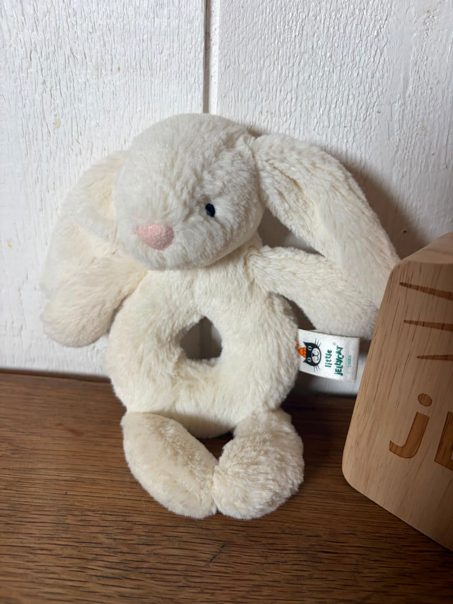 Jellycat Bashful Bunny Ring Rattle - Cream
