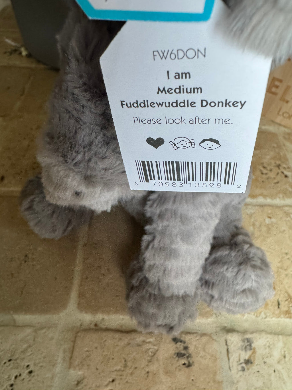 Jellycat Medium Fuddlewuddle Donkey