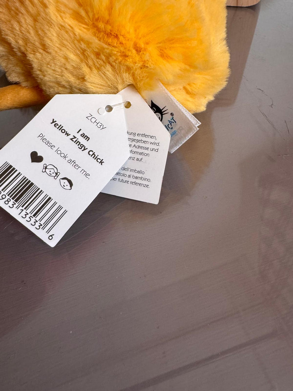 Jellycat Zingy Chick - Yellow