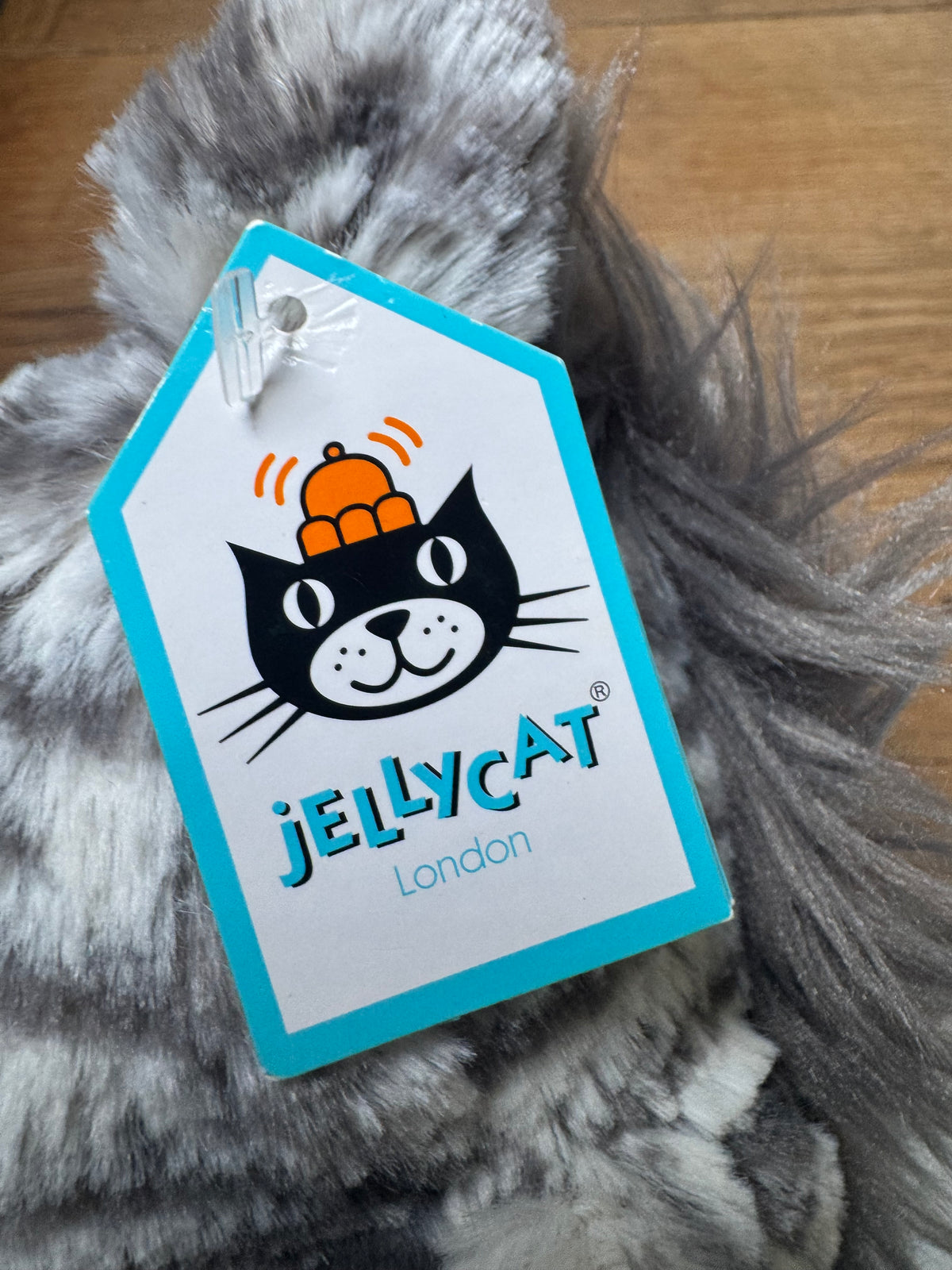 Jellycat Bashful Grey Zebra - Tagged
