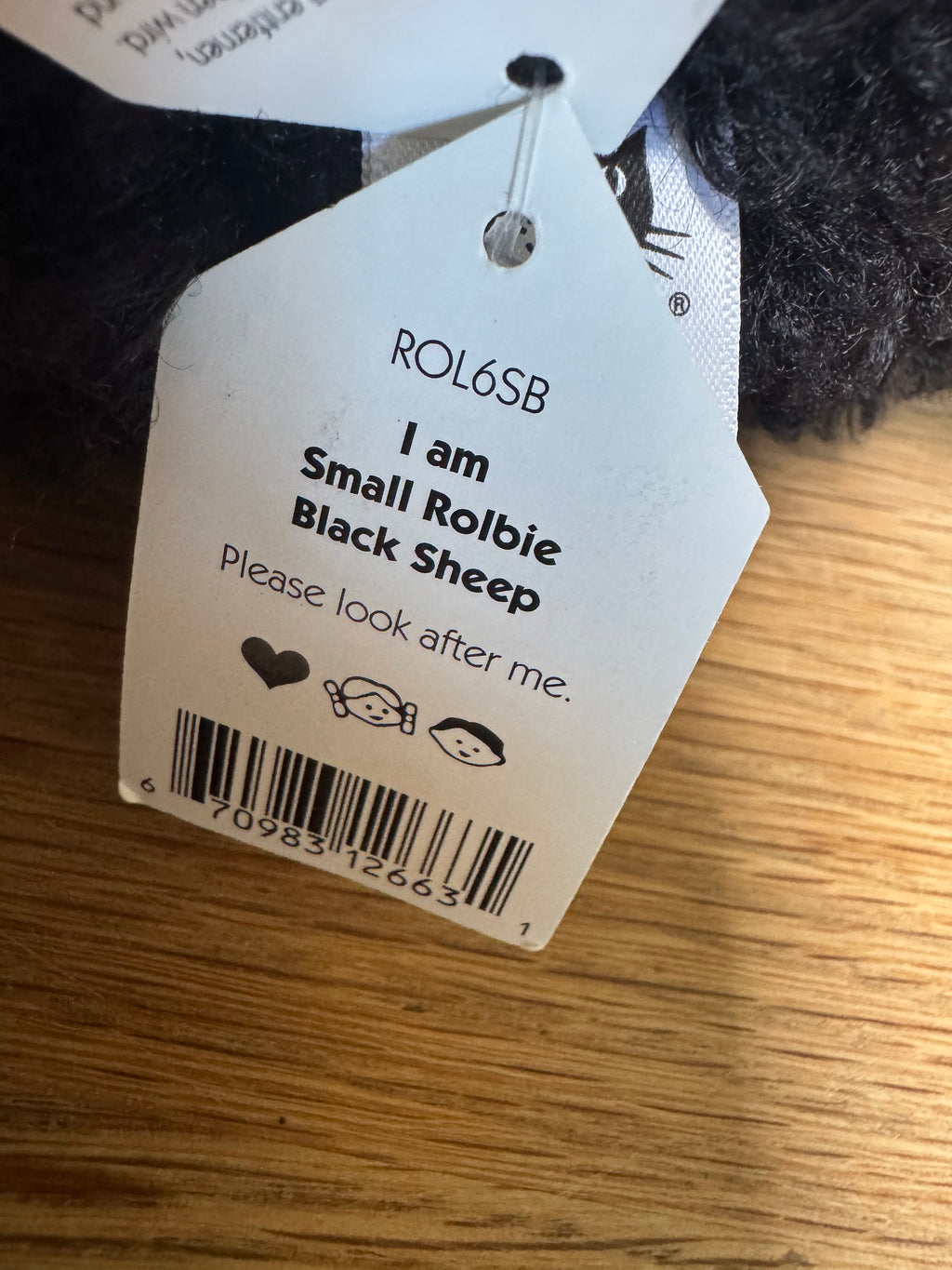 Jellycat Small Rolbie Black Sheep