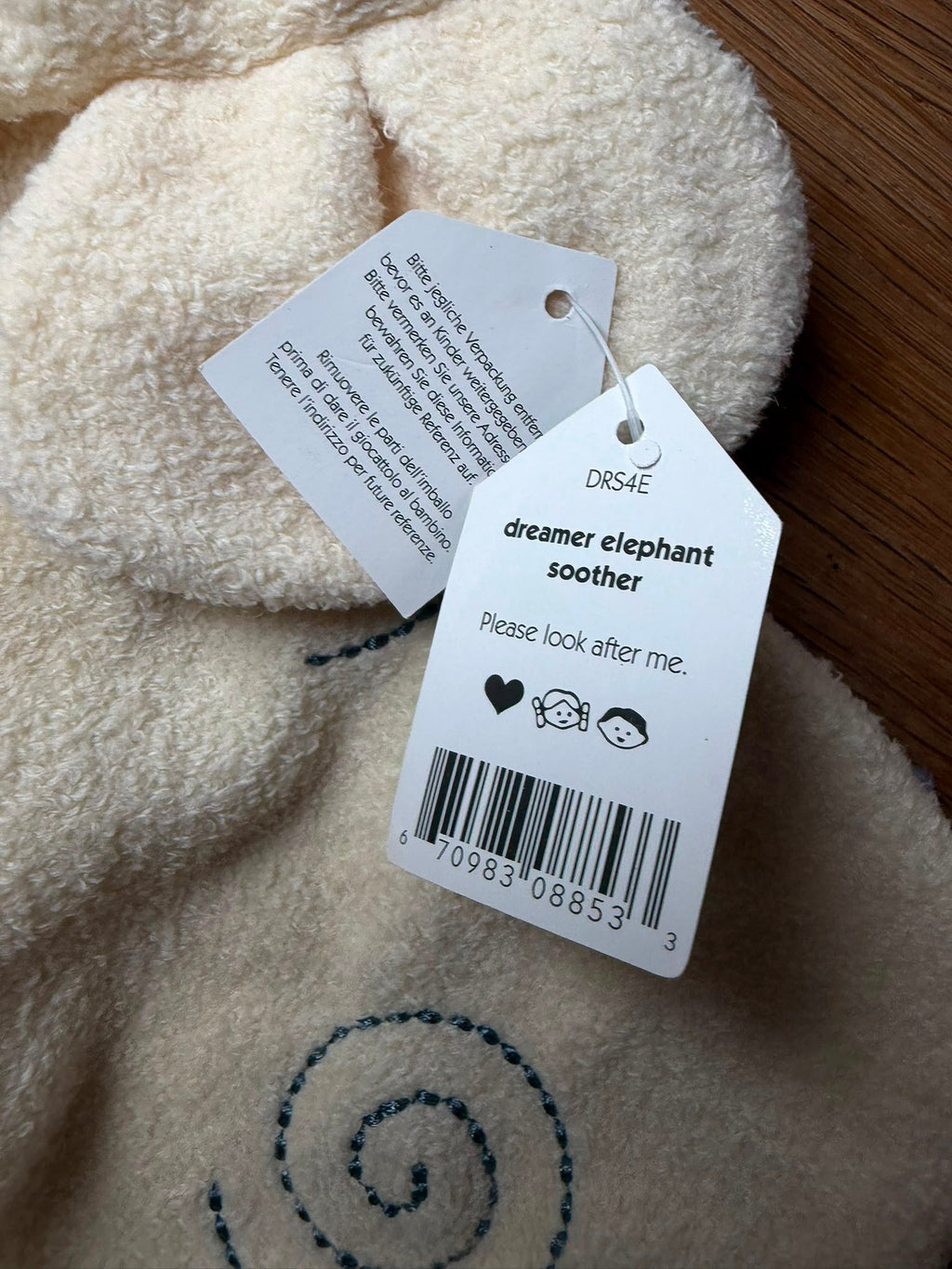 Jellycat Dreamer Elephant comforter