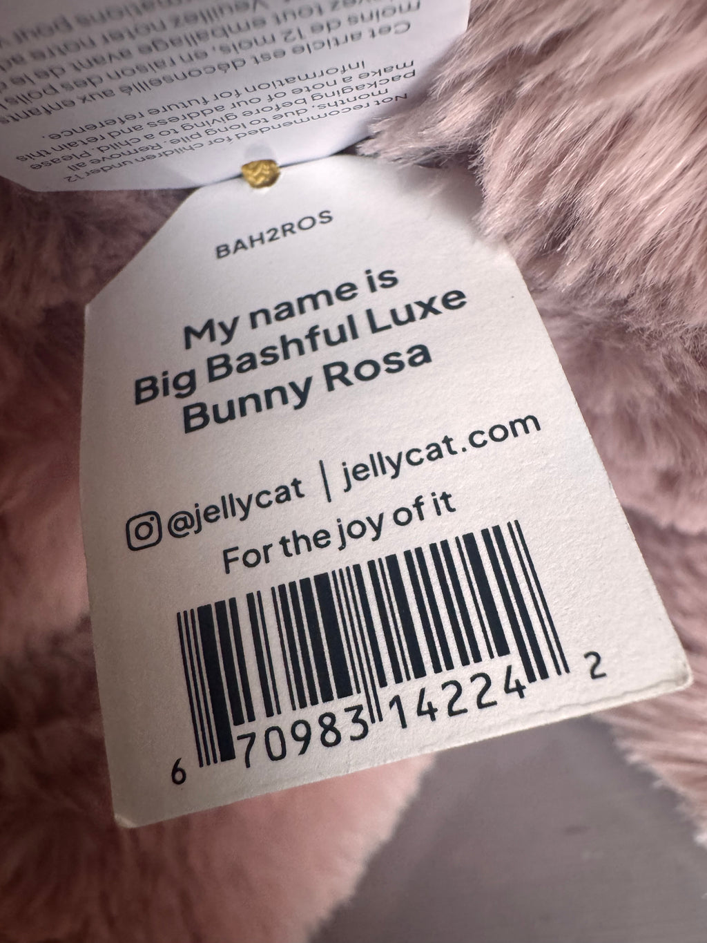 Big Bashful Luxe Bunny Rosa