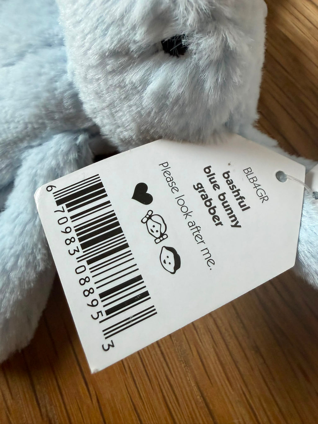 Jellycat Bashful Bunny Ring Rattle - Blue