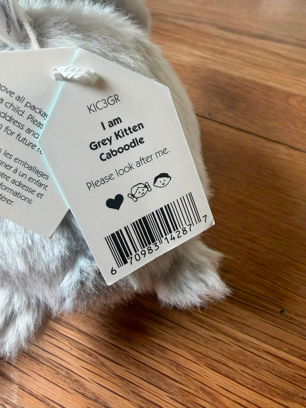 Jellycat Grey Caboodle Kitten